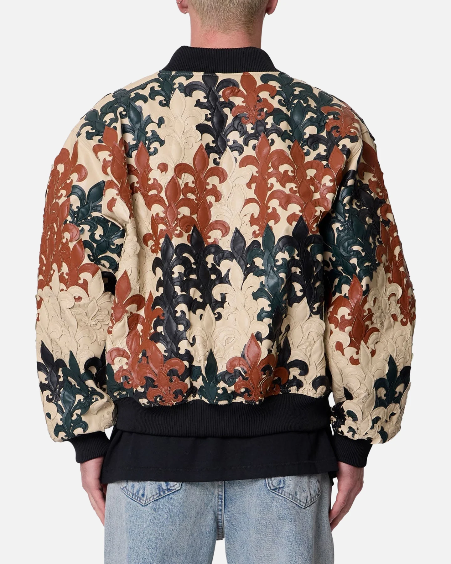 MNML Fleur De Lis Bomber Jacket Multi - Image 2