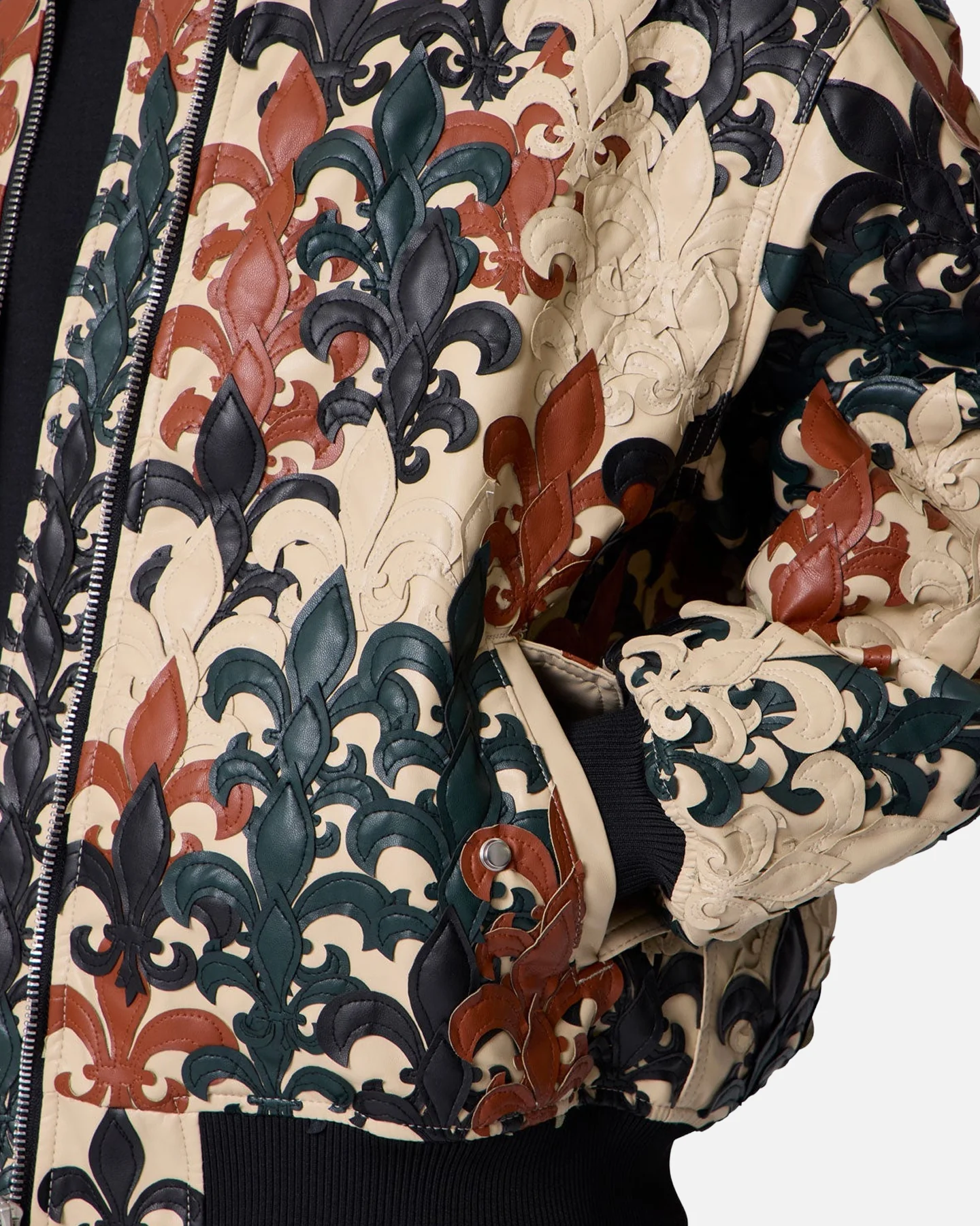 MNML Fleur De Lis Bomber Jacket Multi - Image 6