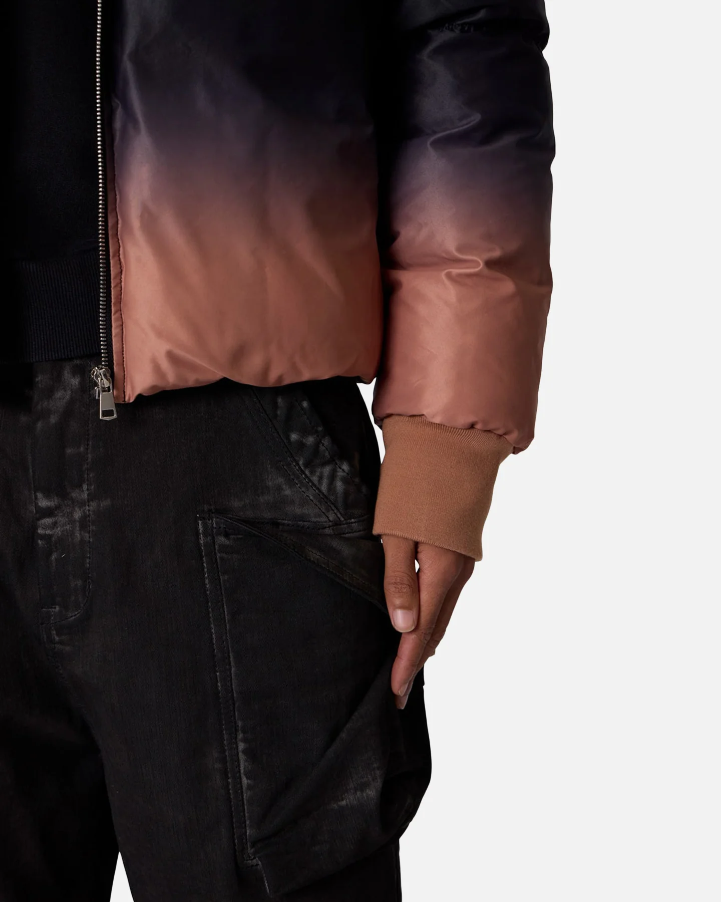 MNML Jupiter Ombre Puffer Jacket Blue/Pink - Image 5