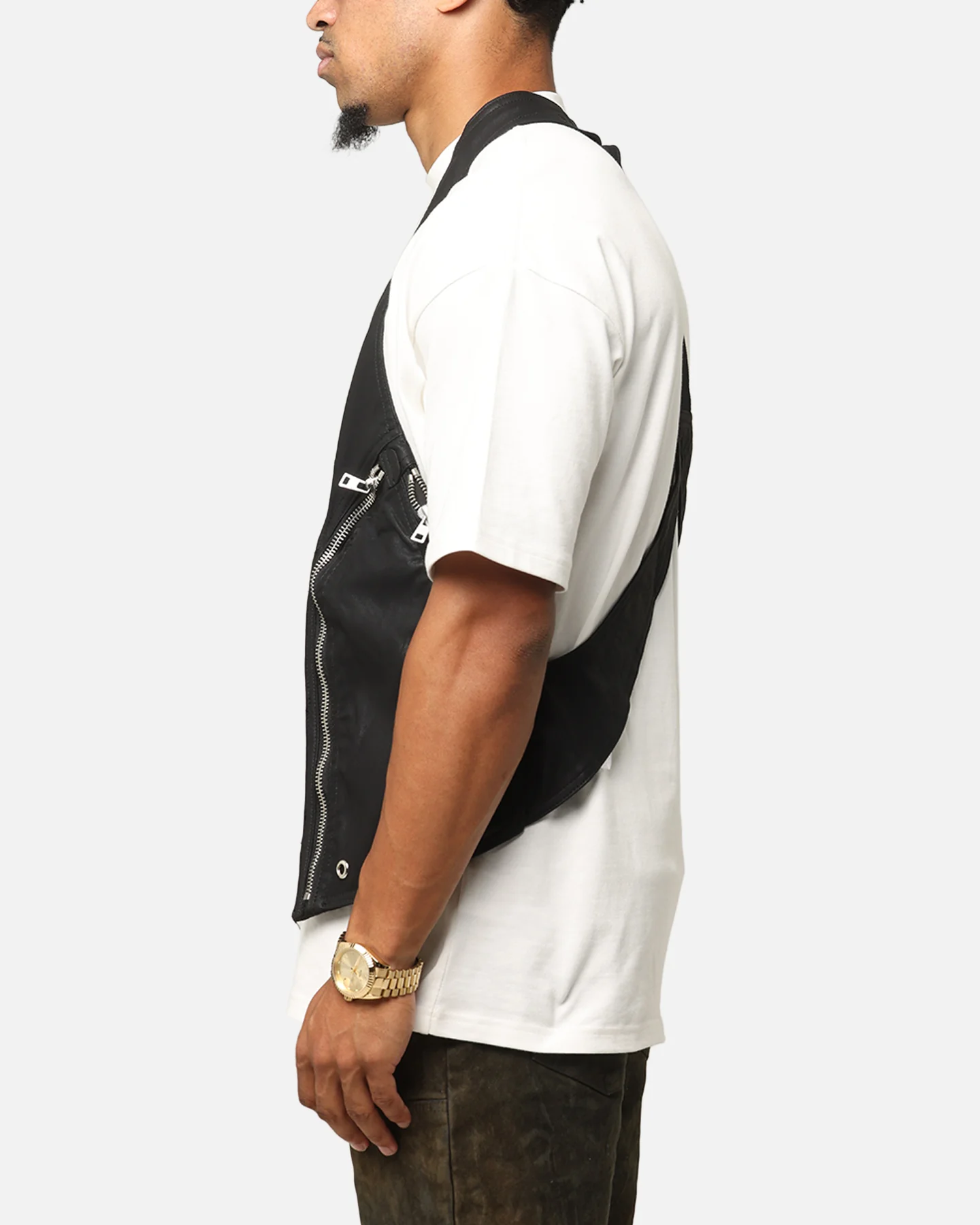 MNML Leather Holster Vest Black - Image 5