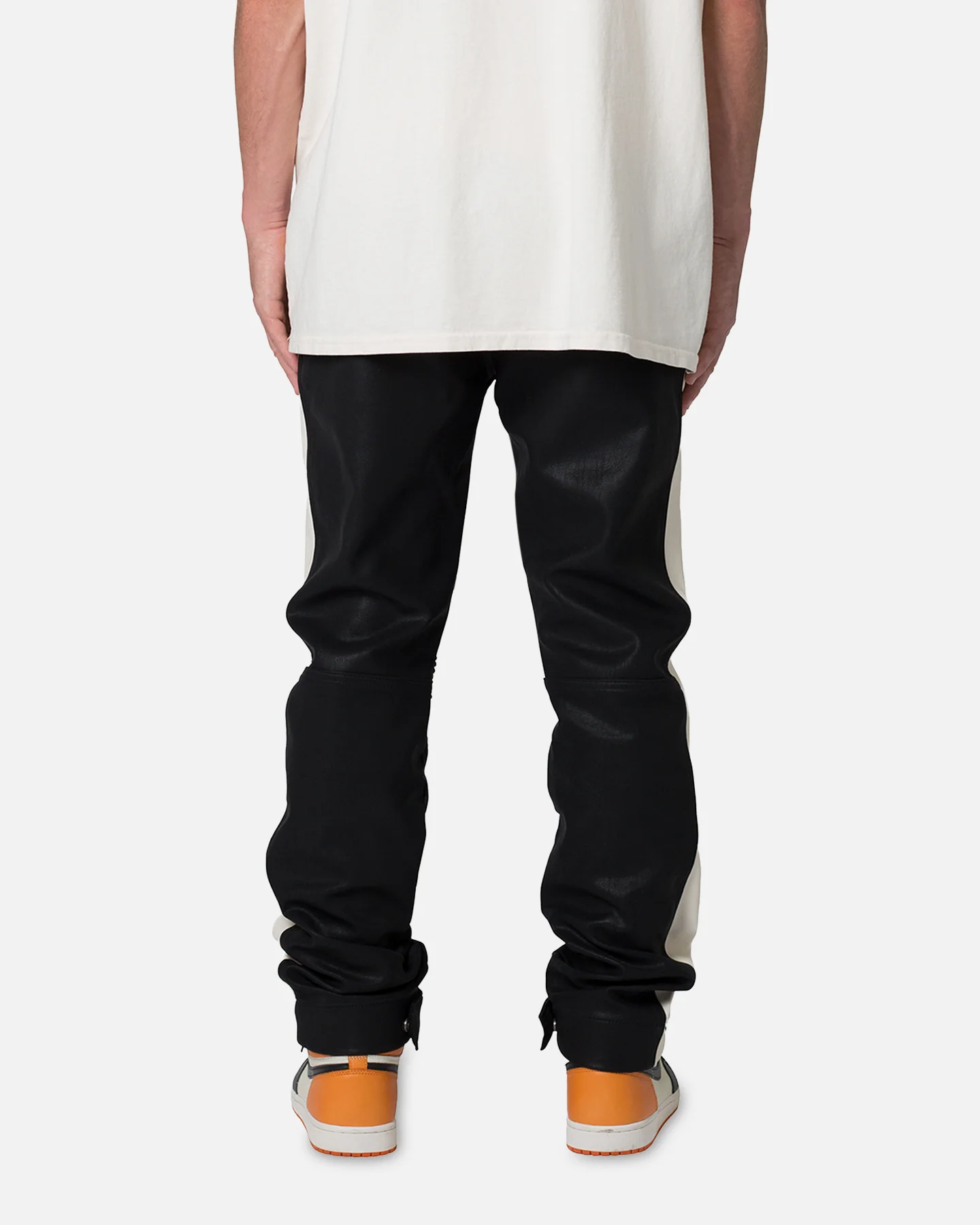 MNML Leather Moto Pants Black - Image 4