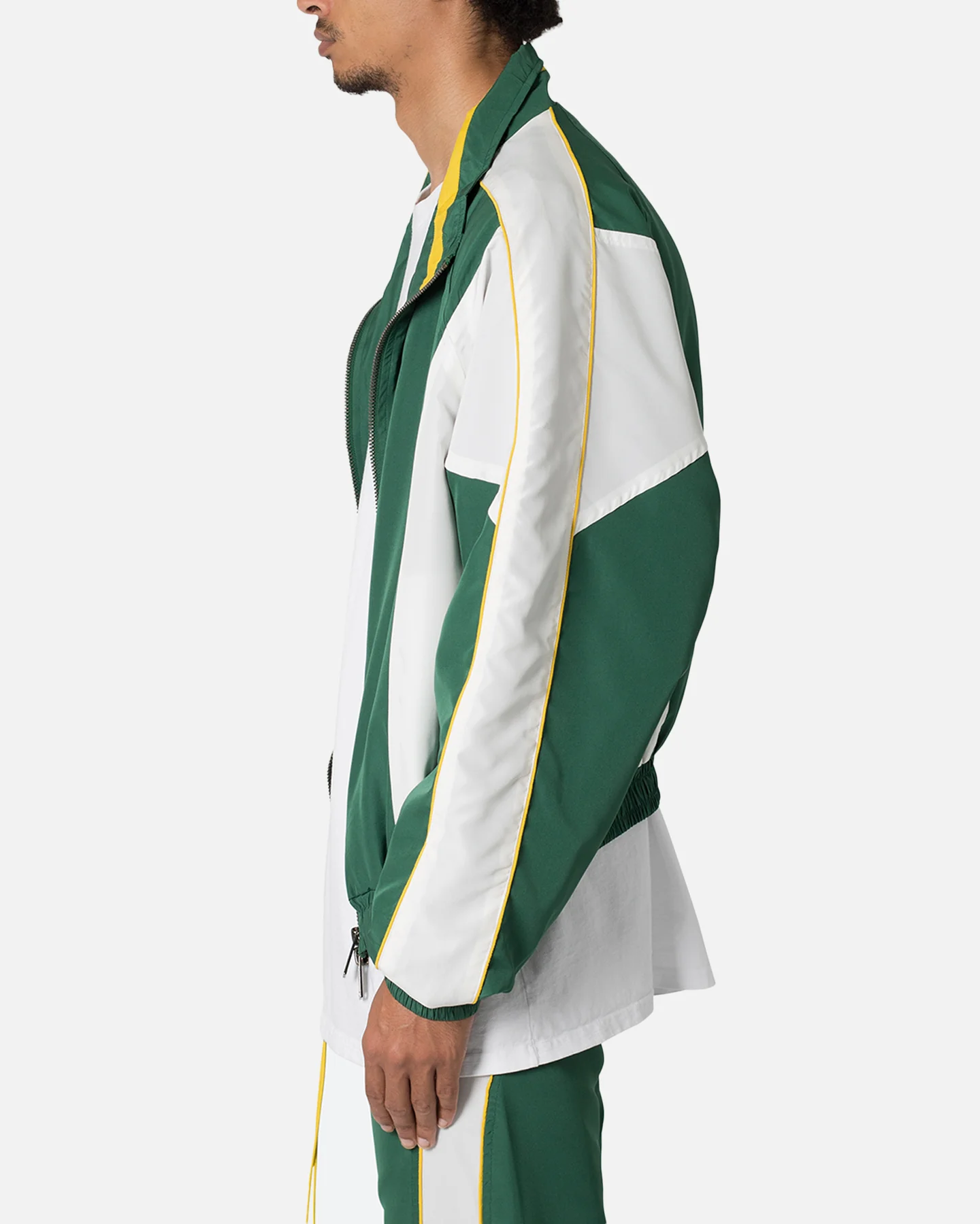 MNML Moto Racing Jacket Green/White - Image 3