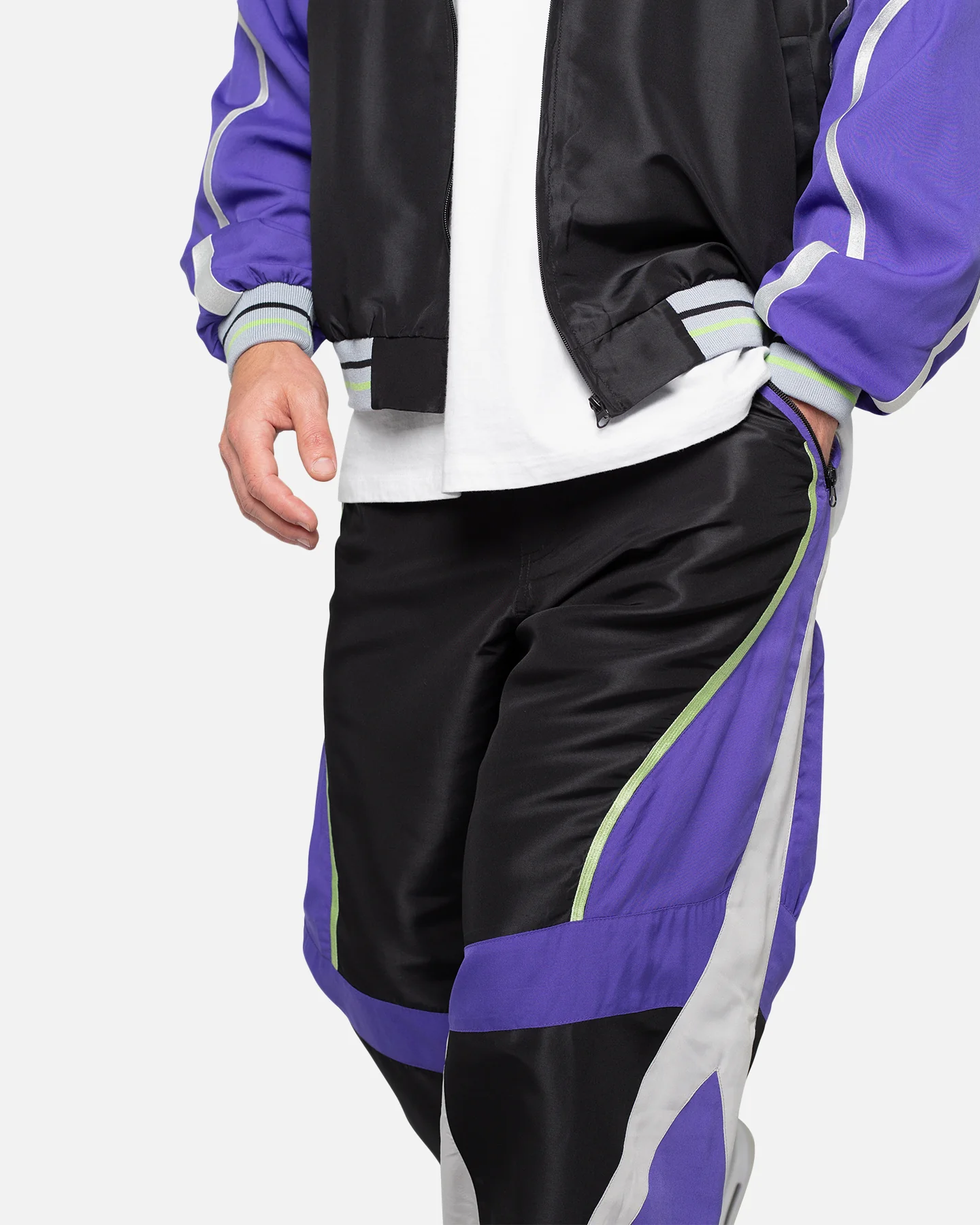MNML Motocross Track Pants Purple - Image 5