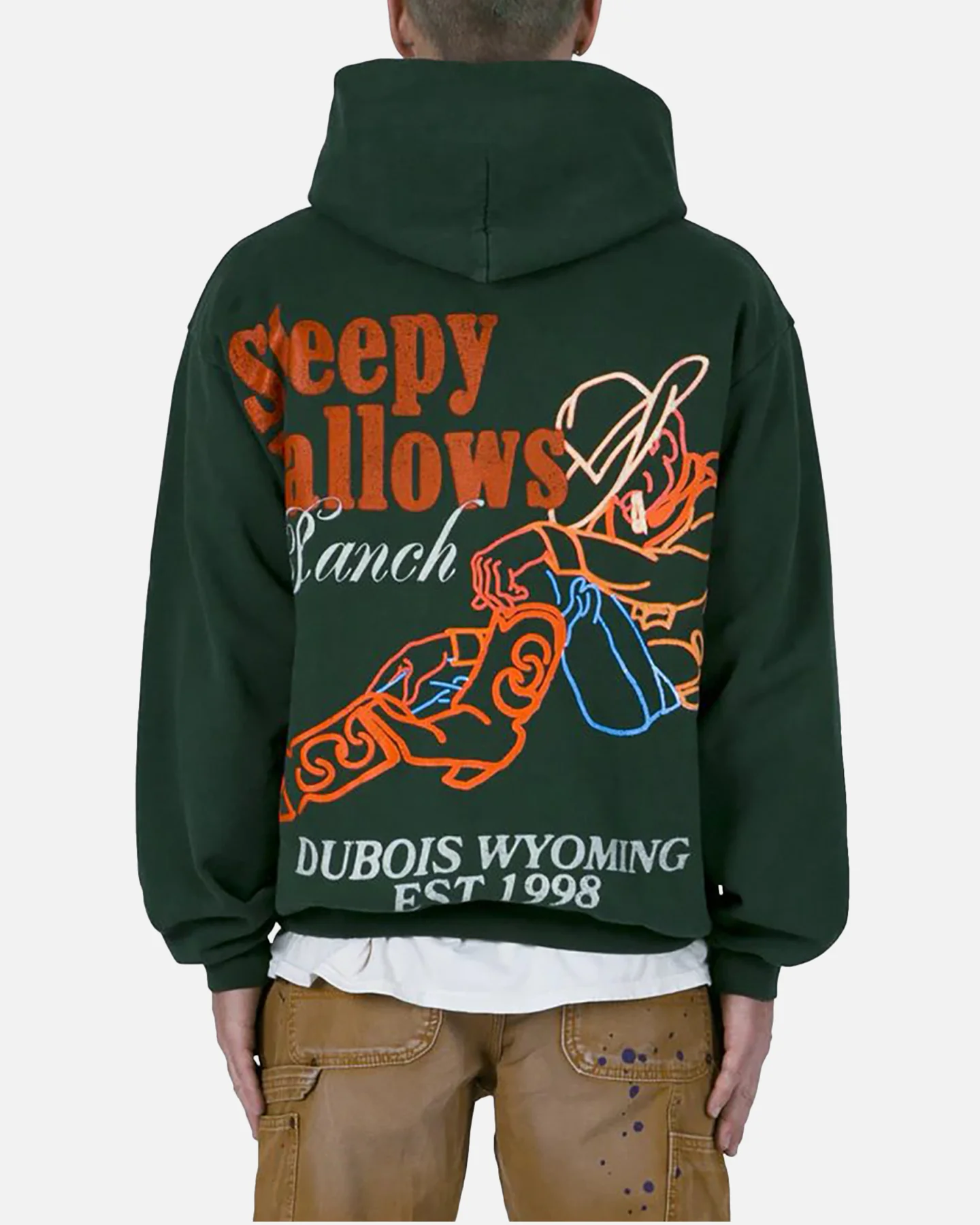 MNML Neon Cowboy Hoodie Ivy - Image 4