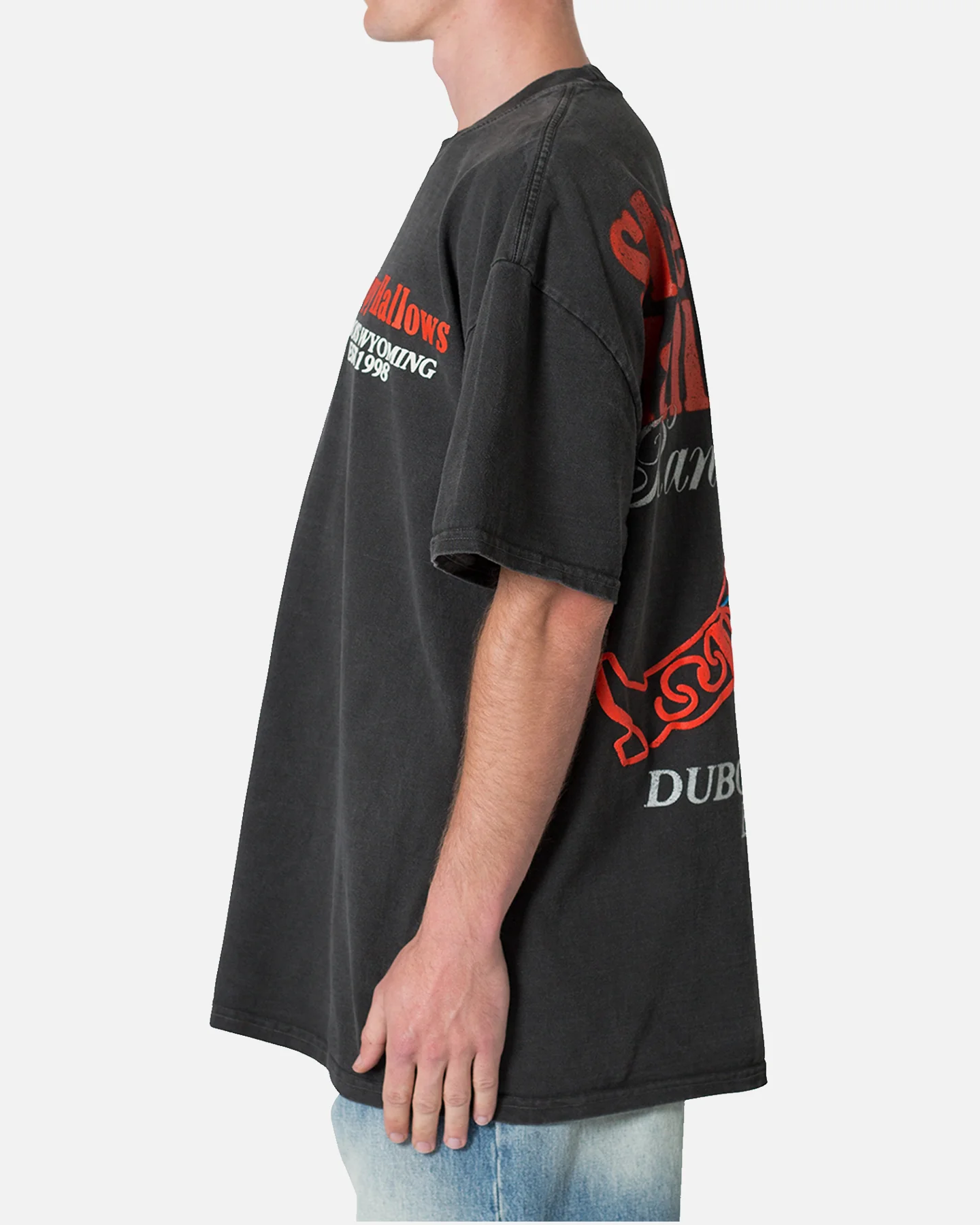 MNML Neon Cowboy T-Shirt Washed Black - Image 3