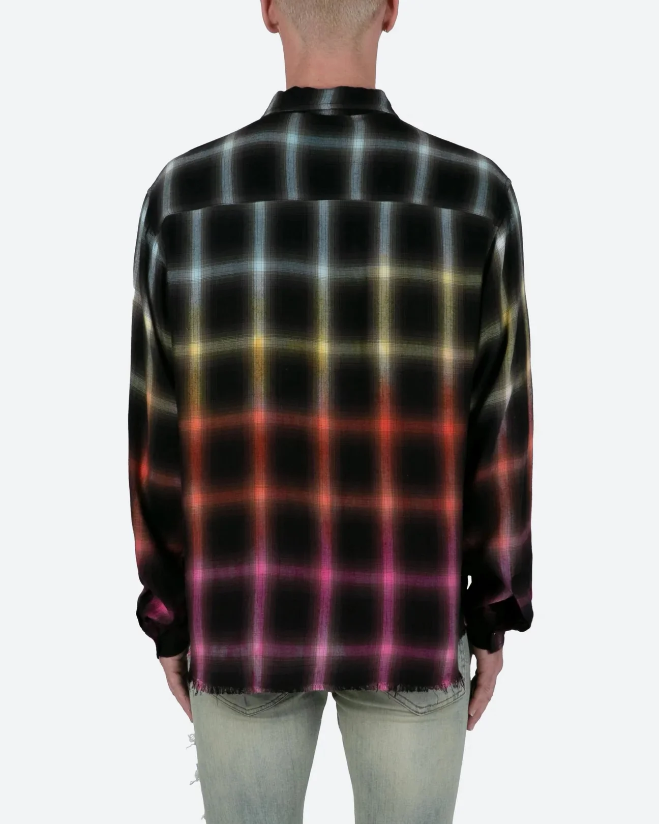 MNML Ombre Flannel Shirt Multi - Image 3
