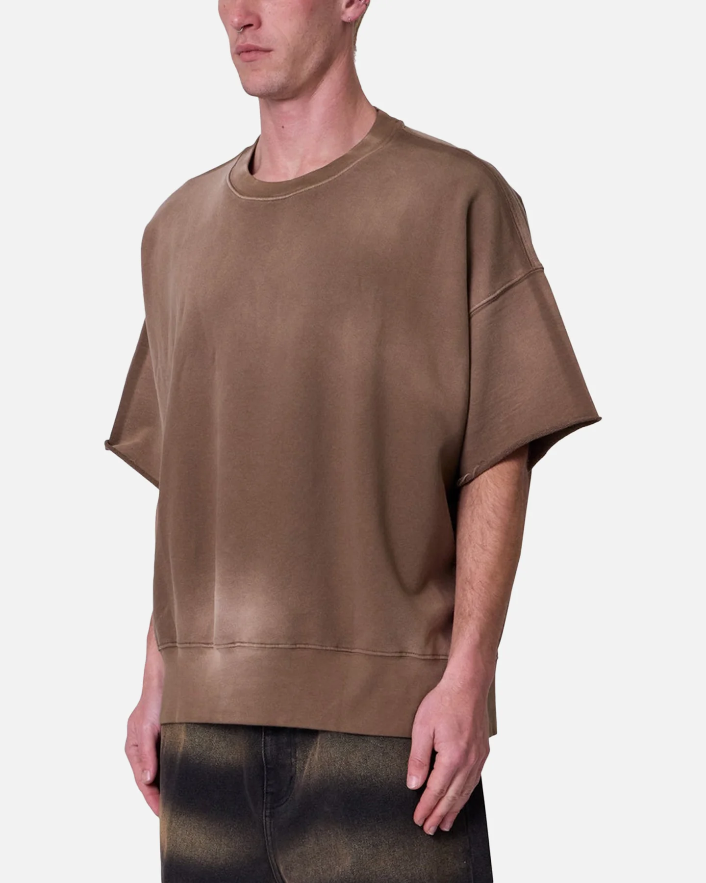 MNML Oversized Crewneck T-Shirt Tan - Image 3