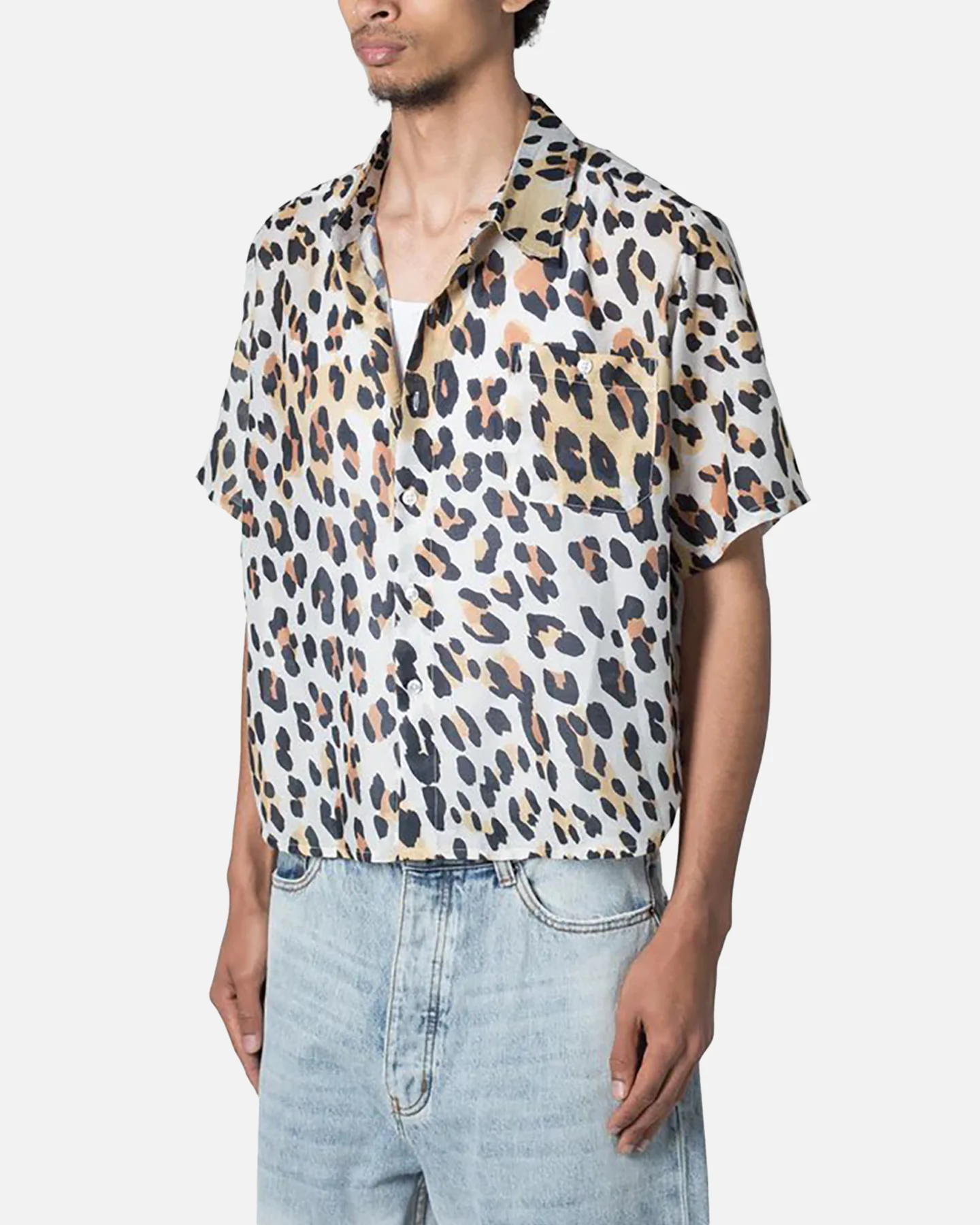 MNML Painted Leopard Short Sleeve Shirt Multi - Image 2
