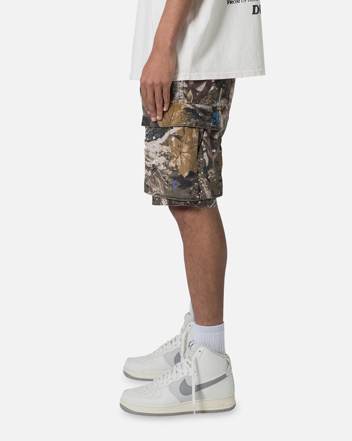 MNML Panelled Cargo Shorts Hunter Camo - Image 3