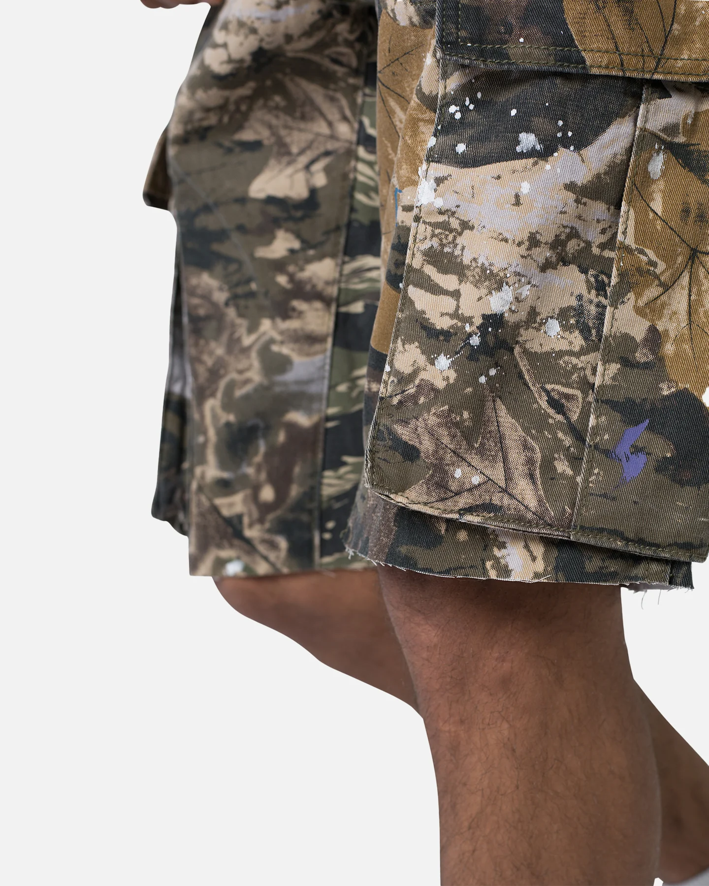 MNML Panelled Cargo Shorts Hunter Camo - Image 6