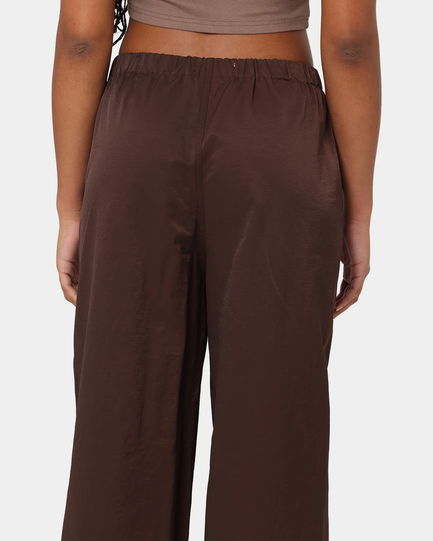 MNML Women's Parachute Pants Brown - Image 10