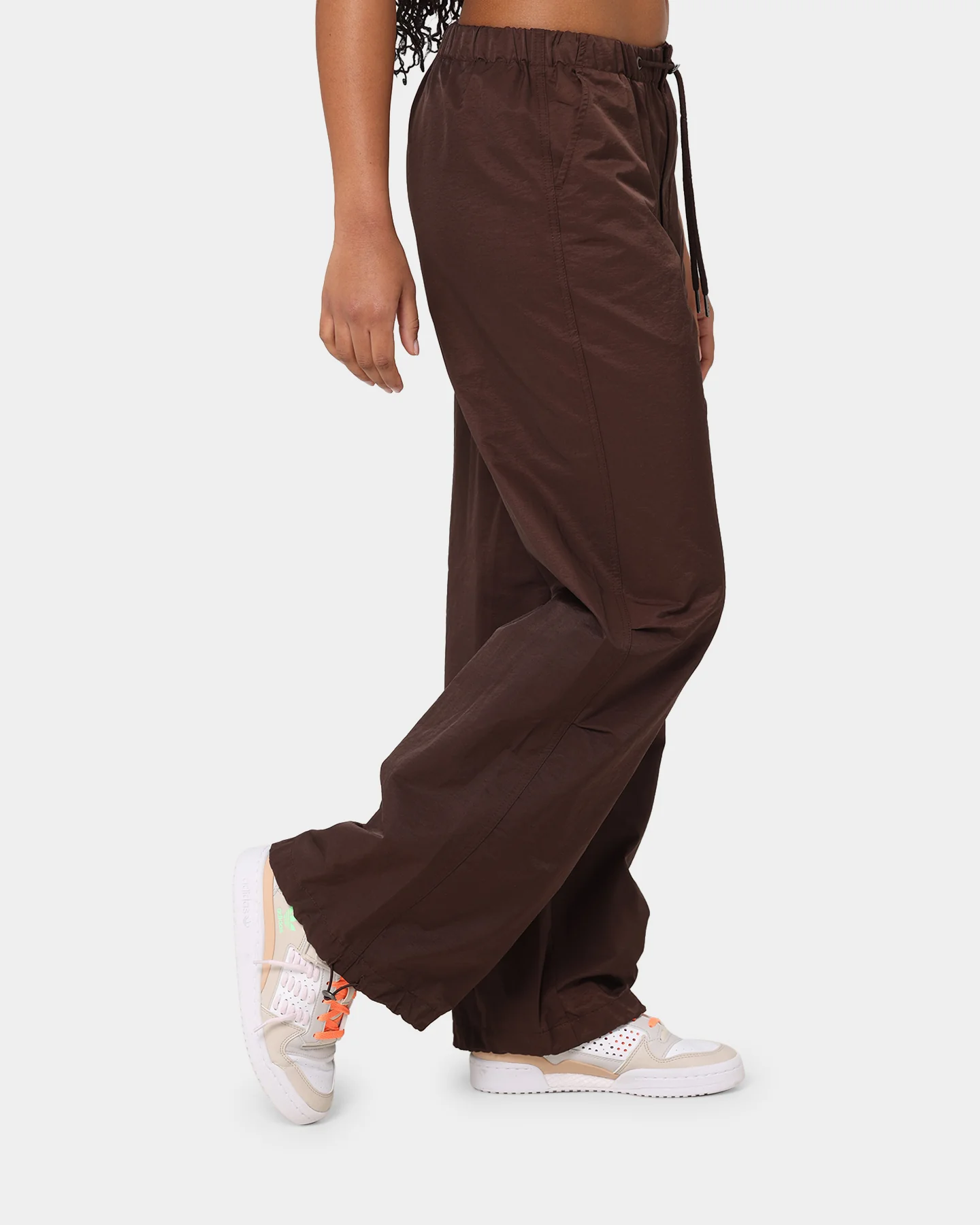 MNML Women's Parachute Pants Brown - Image 6
