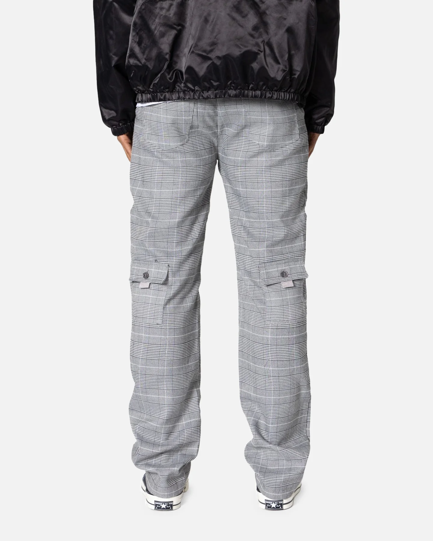 MNML Plaid All Over Pocket Pants Grey - Image 3