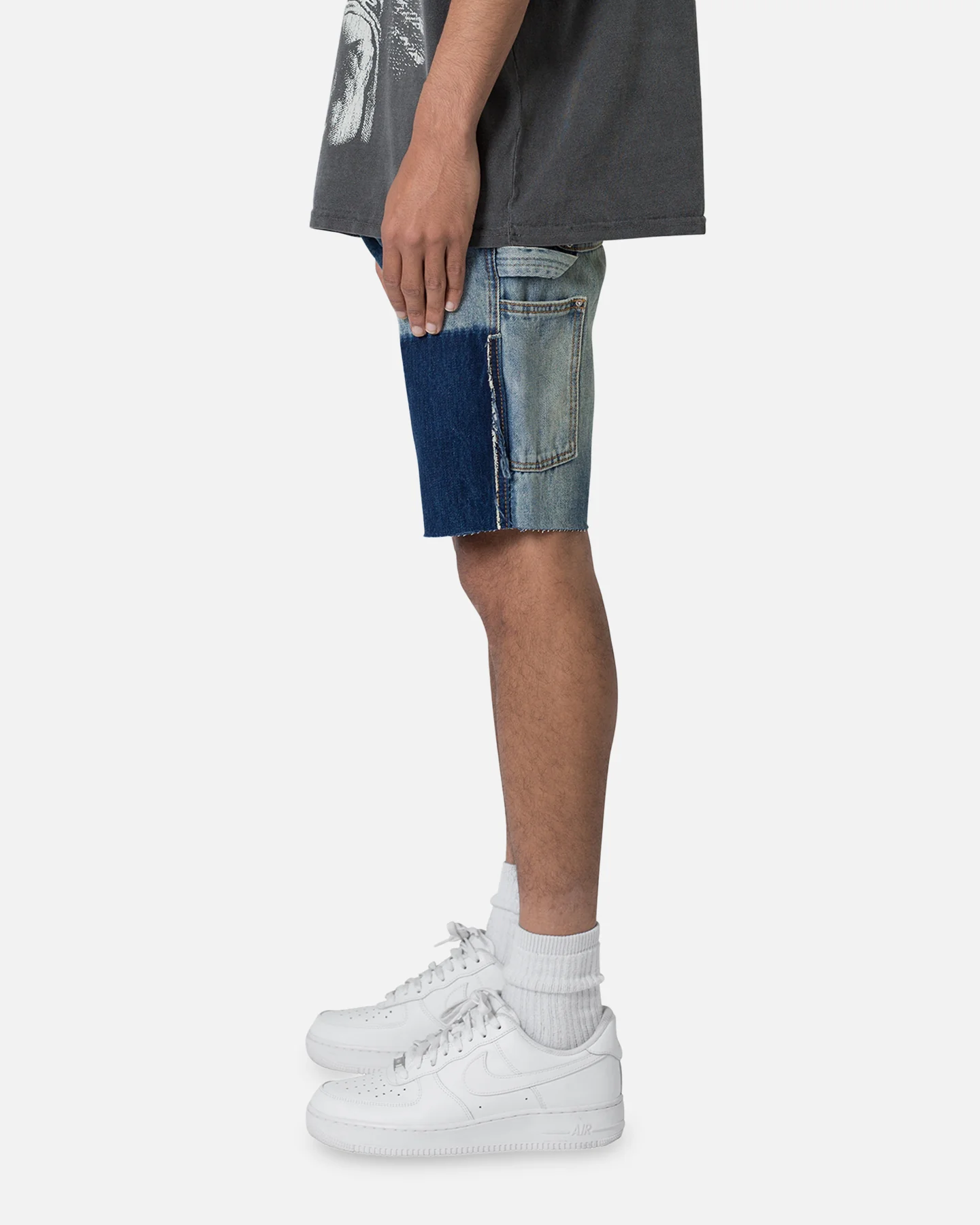 MNML R118 Denim Shorts Blue - Image 3
