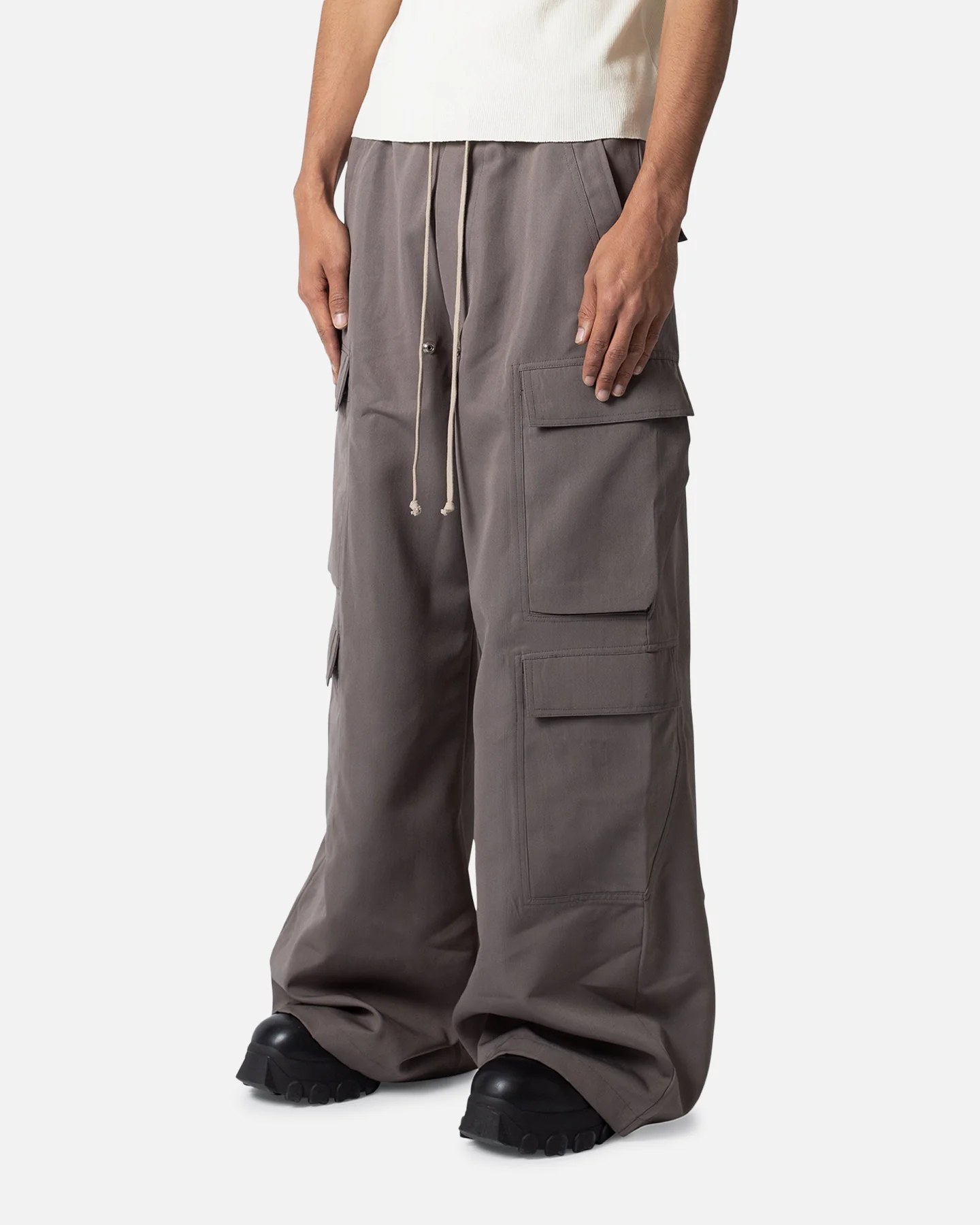 MNML Rave Double Cargo Pants Dusty Brown - Image 3