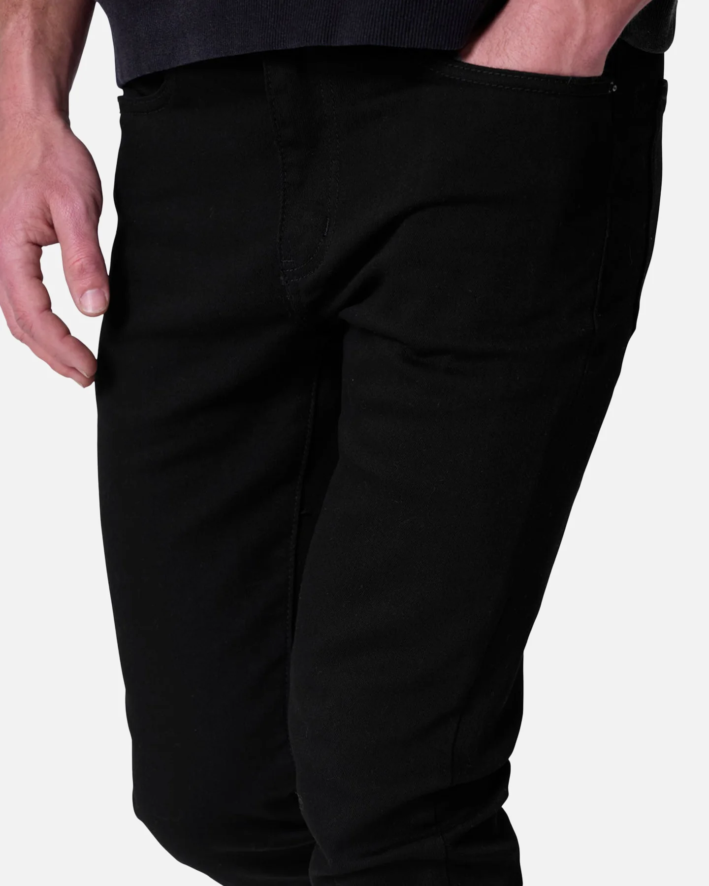 MNML Raw Skinny Denim Jeans Rinsed Black - Image 5