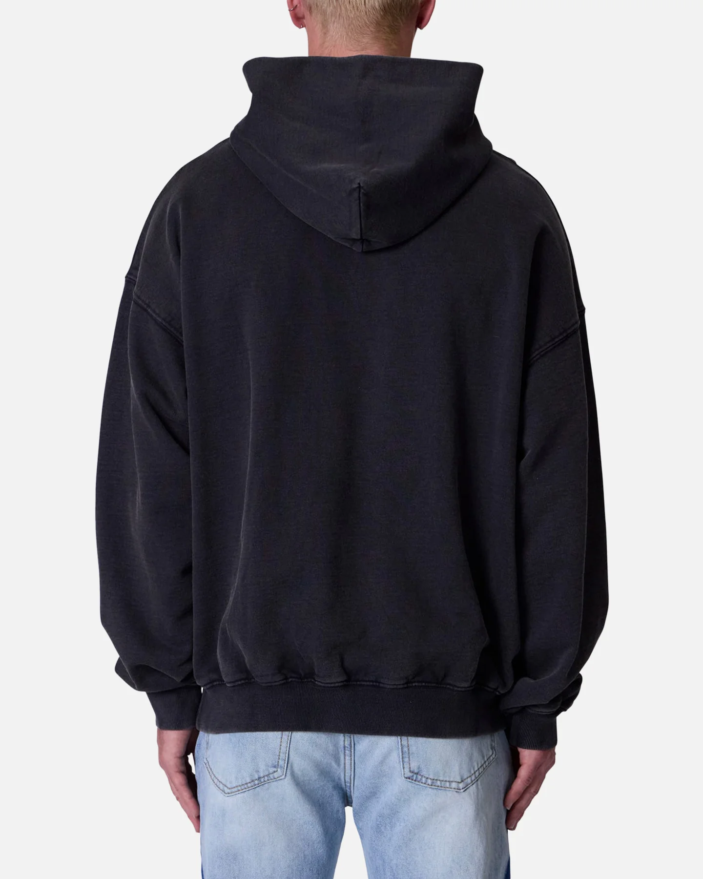 MNML Raw Stitch Hoodie Black - Image 2