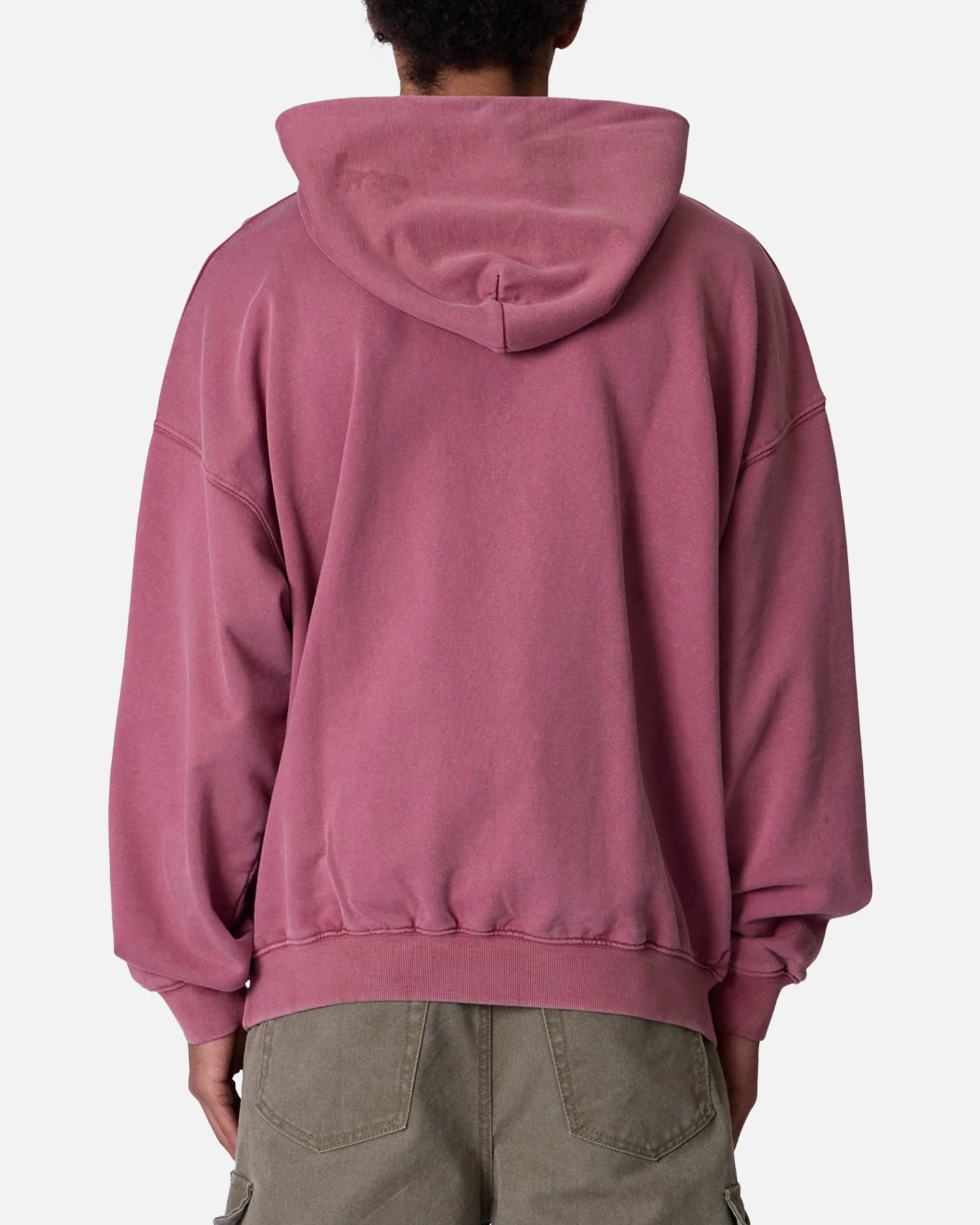 MNML Raw Stitch Hoodie Purple - Image 2