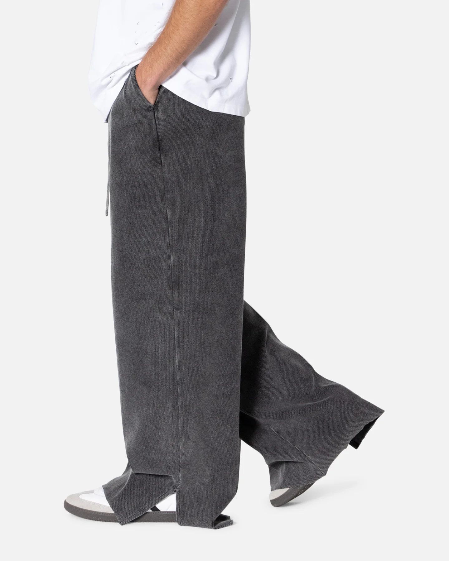 MNML Ribbed Slinky Sweatpants Black - Image 5