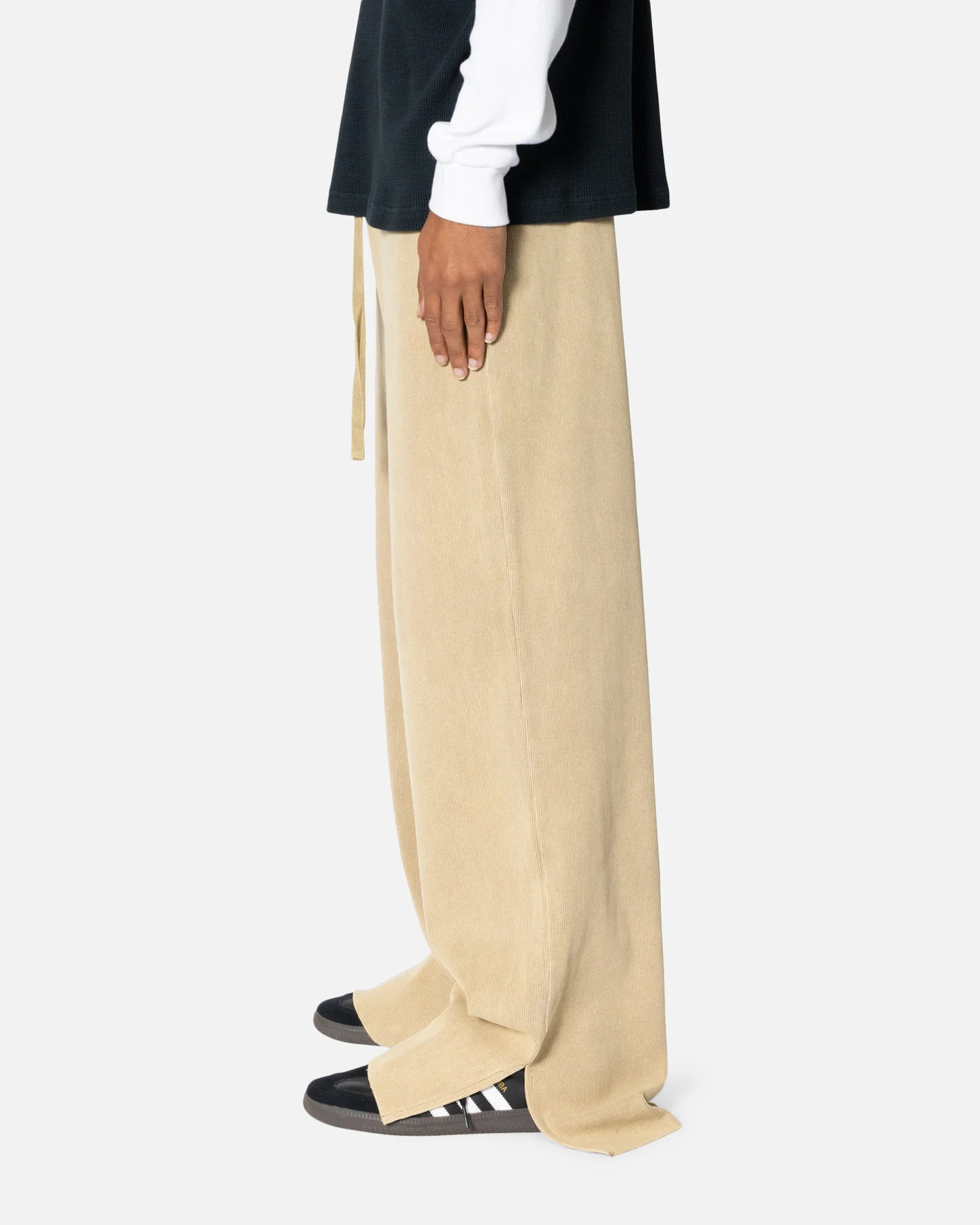 MNML Ribbed Slinky Sweatpants Earth - Image 3