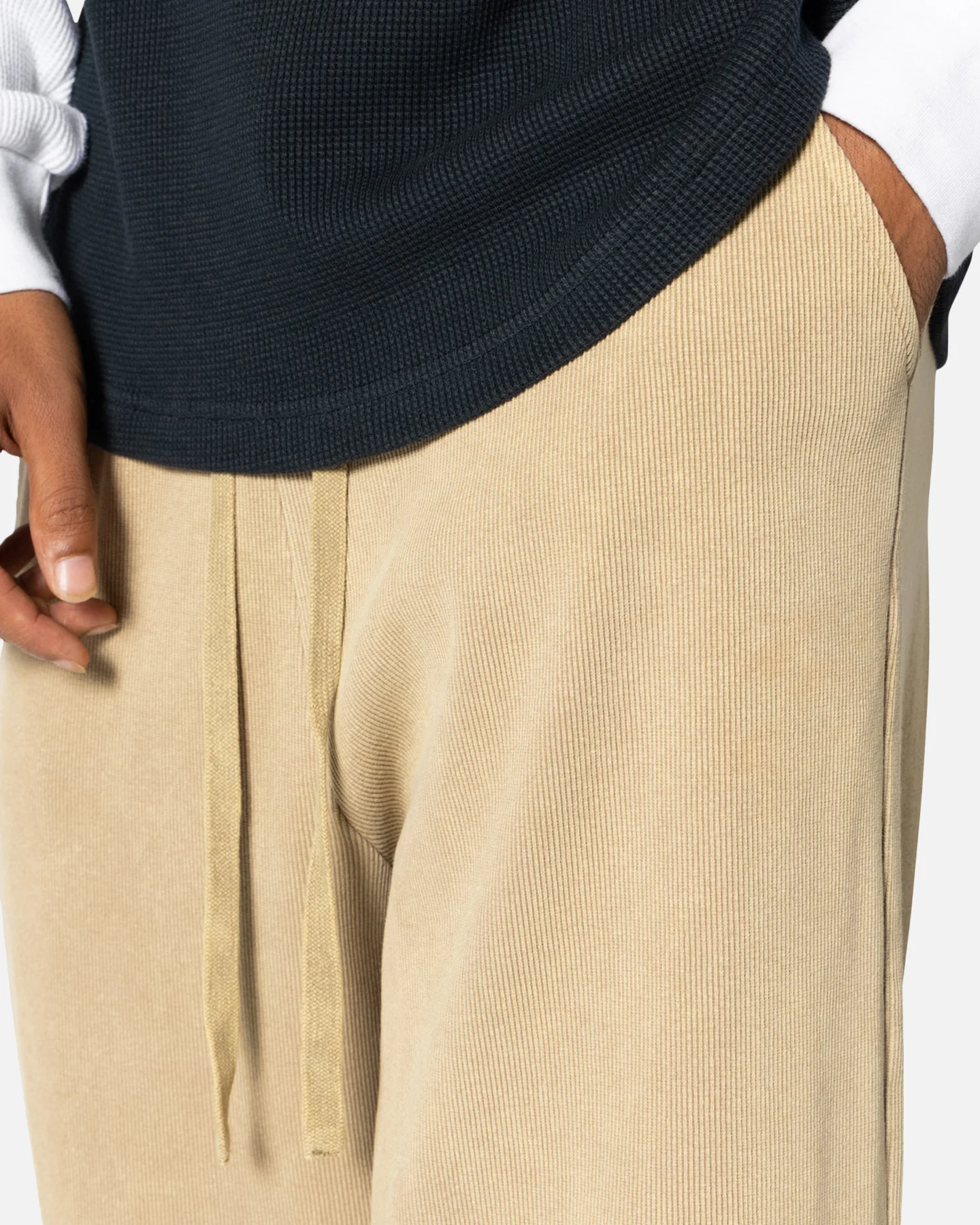 MNML Ribbed Slinky Sweatpants Earth - Image 5