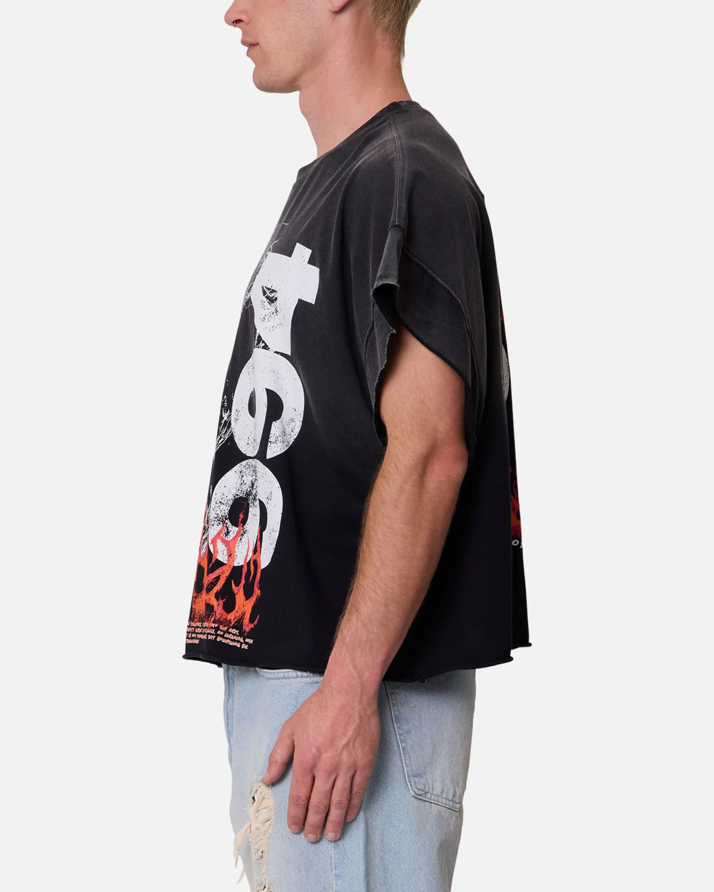 MNML Ritual Cut Off T-Shirt Black - Image 4