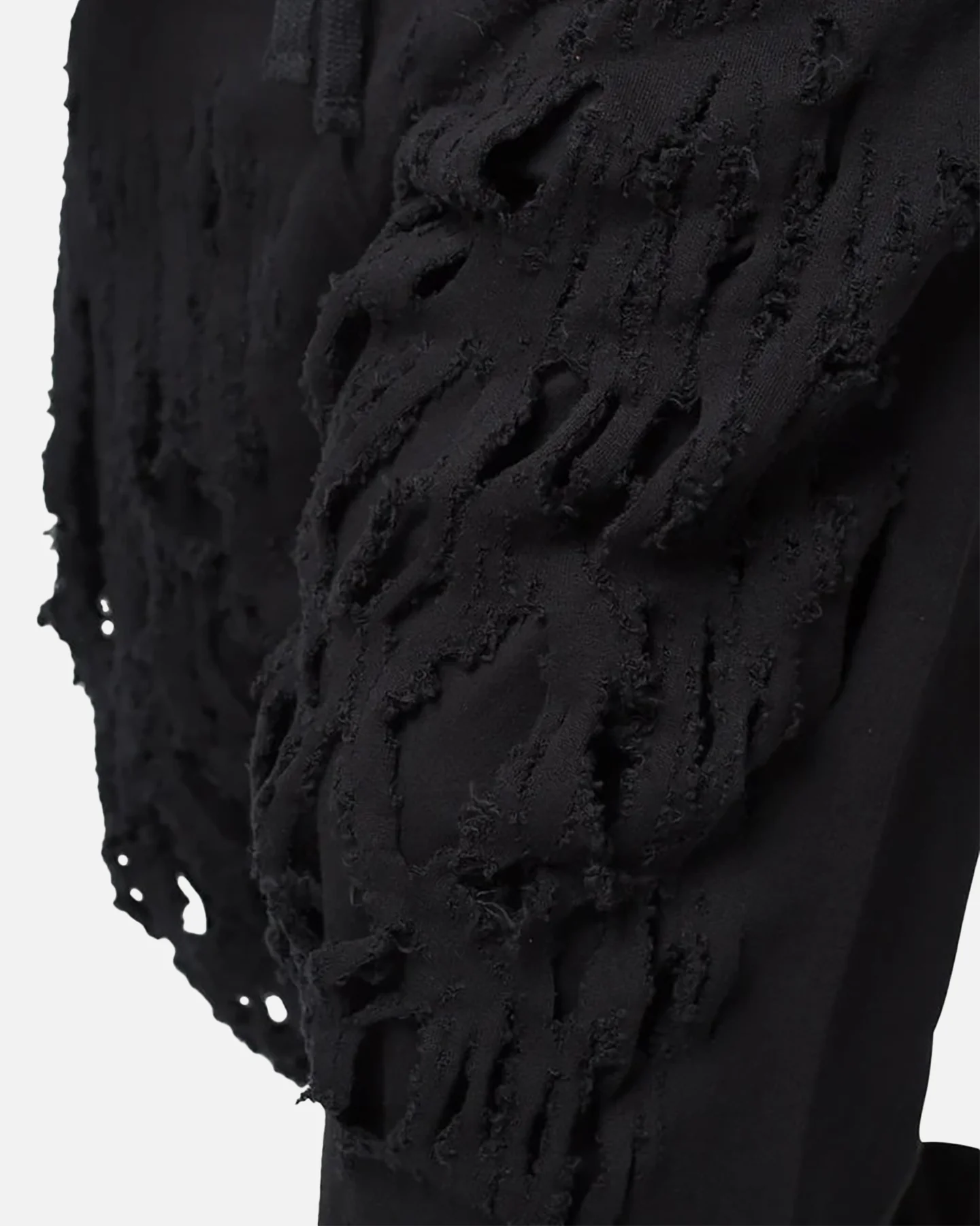 MNML Shred Layered Baggy Sweatpants Black - Image 5