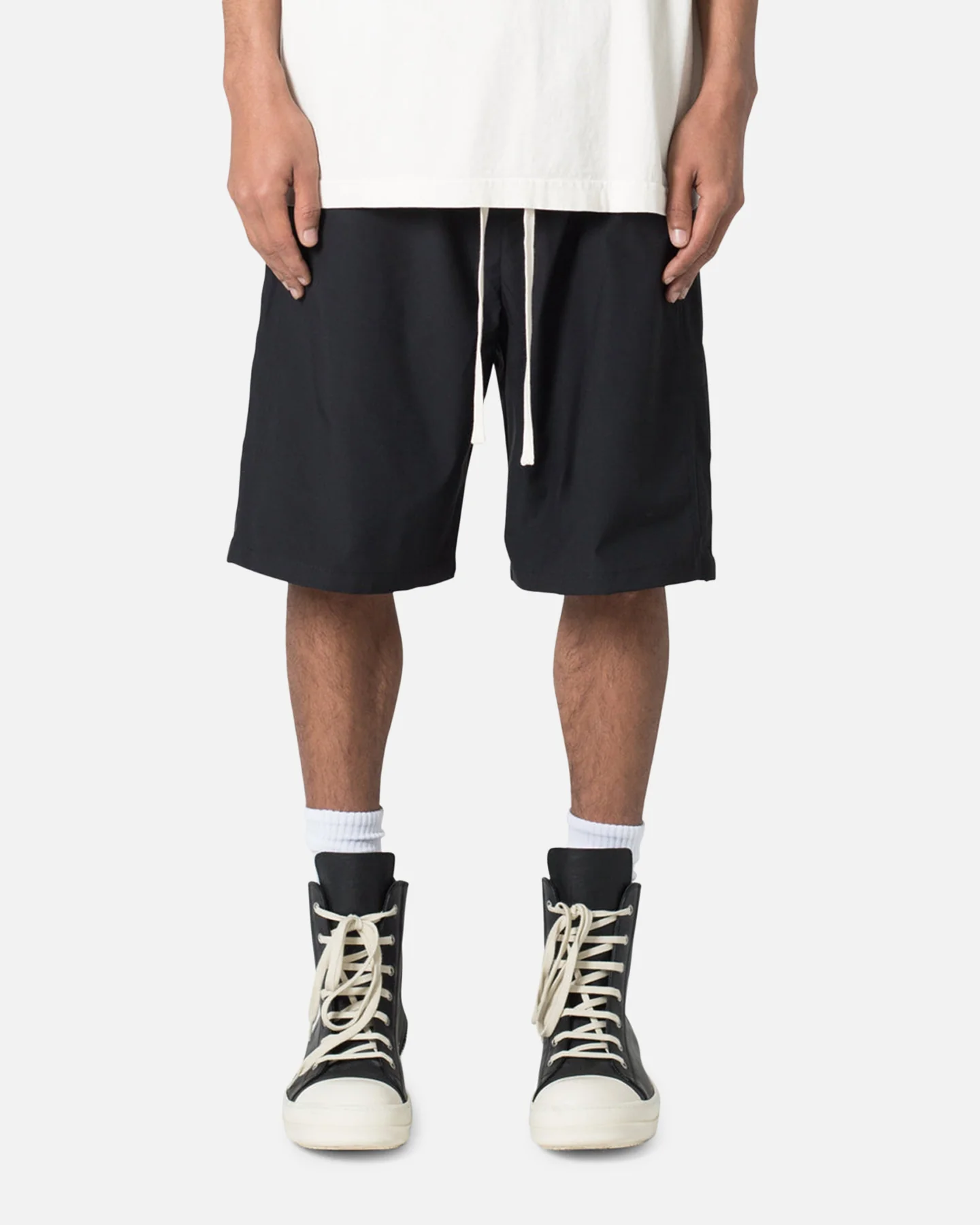MNML Side Snap Nylon Shorts Black