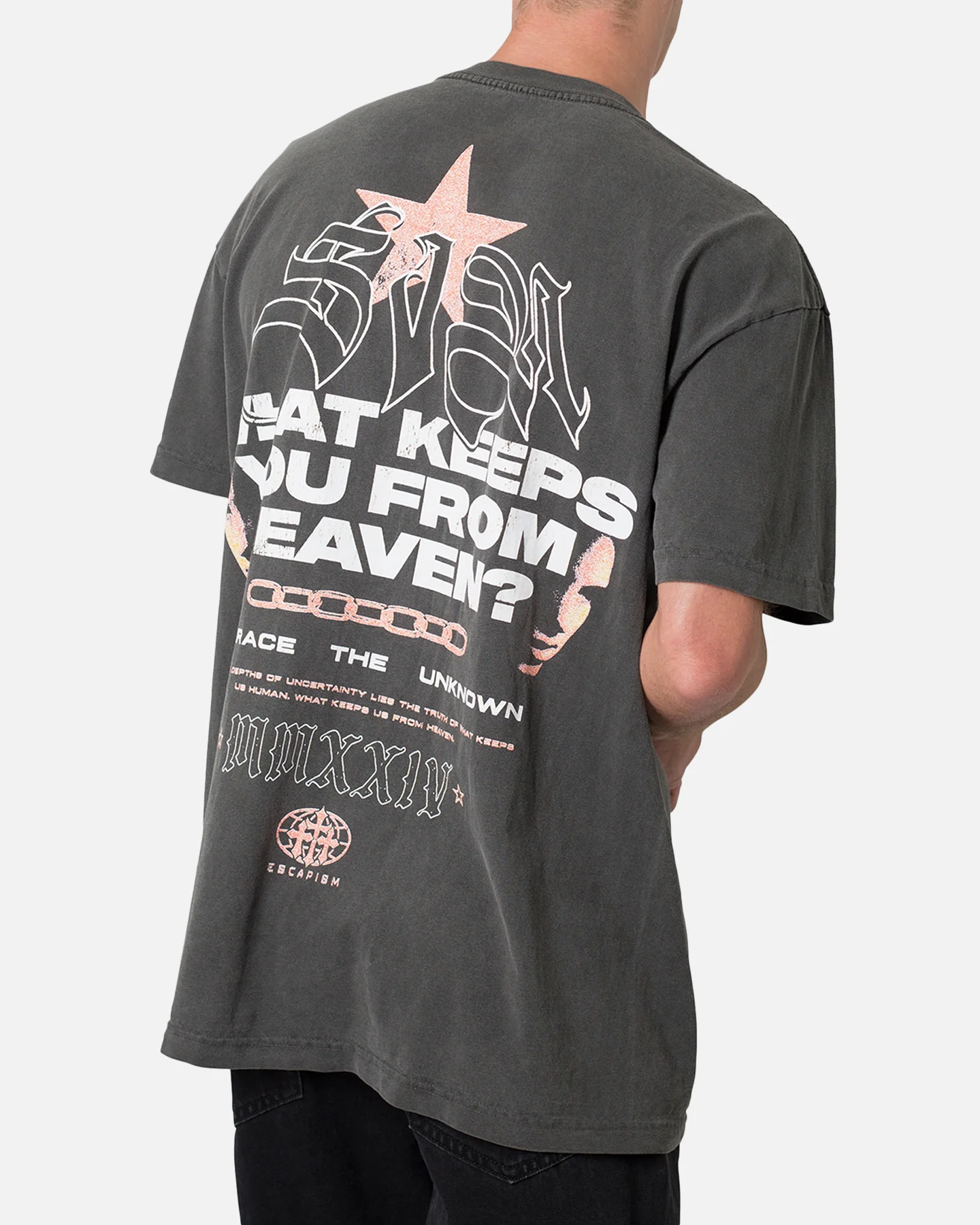 MNML Sin T-Shirt Washed Black - Image 5
