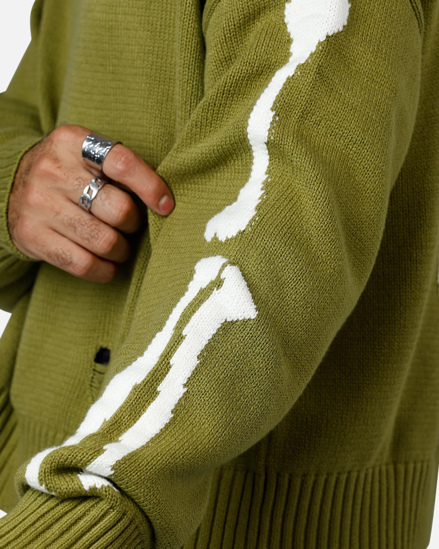 MNML Skeleton Knit Sweater Moss - Image 9
