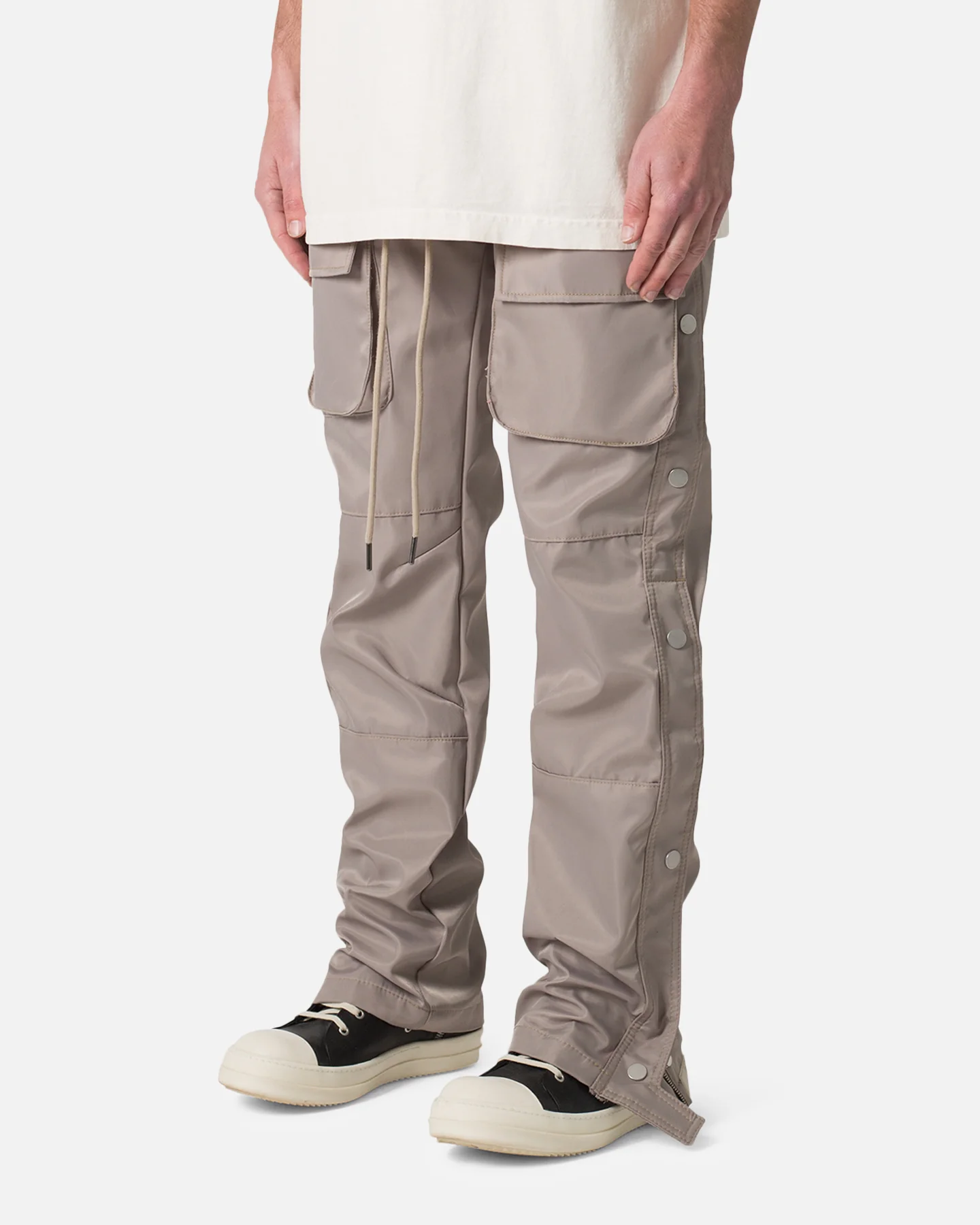 MNML Snap Front Cargo Pants Grey - Image 2