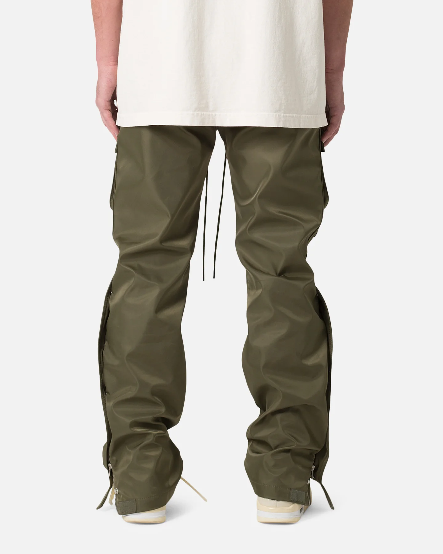 MNML Snap Front Cargo Pants Olive - Image 4