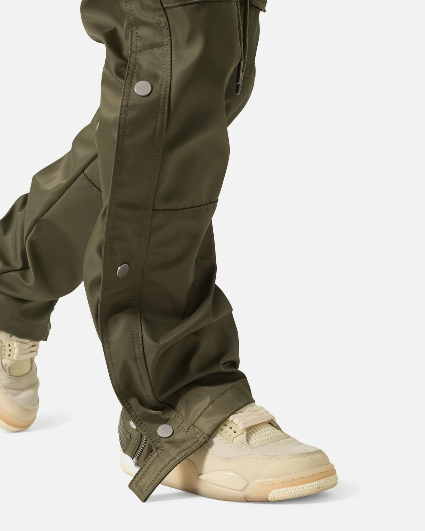 MNML Snap Front Cargo Pants Olive - Image 6