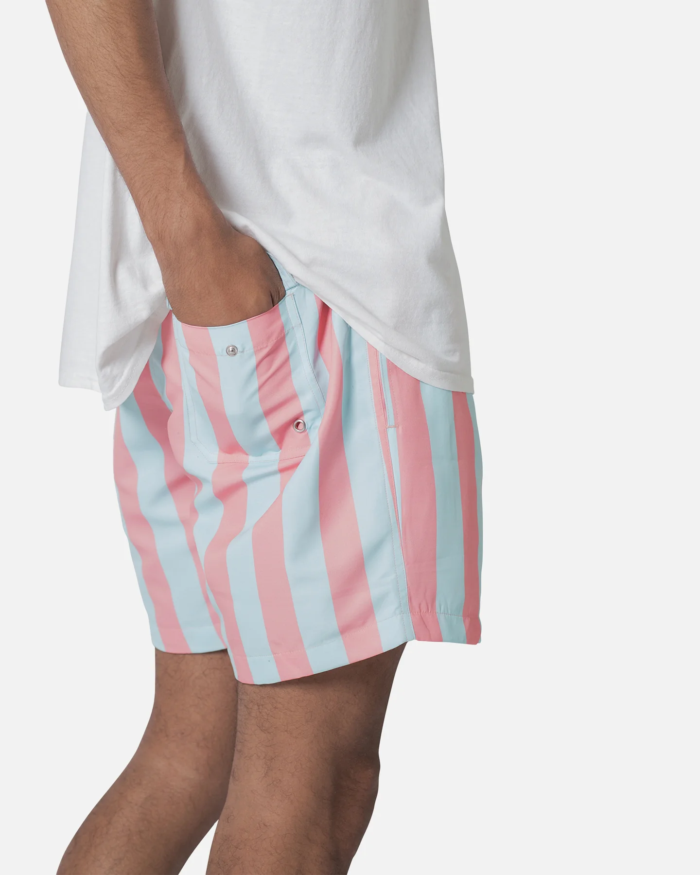 MNML St Tropez Swim Shorts Blue/Pink - Image 6