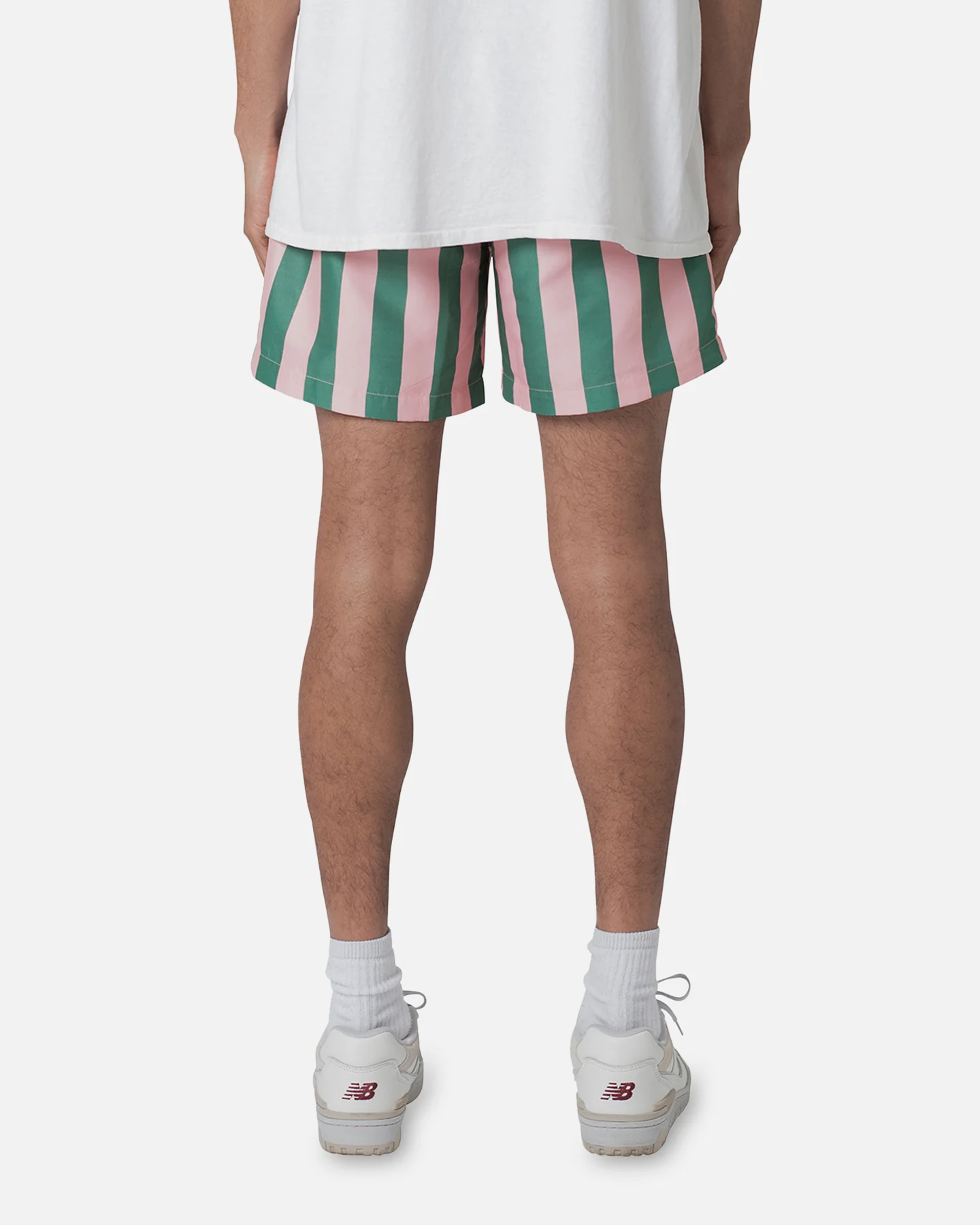 MNML St Tropez Swim Shorts Pink/Green - Image 4