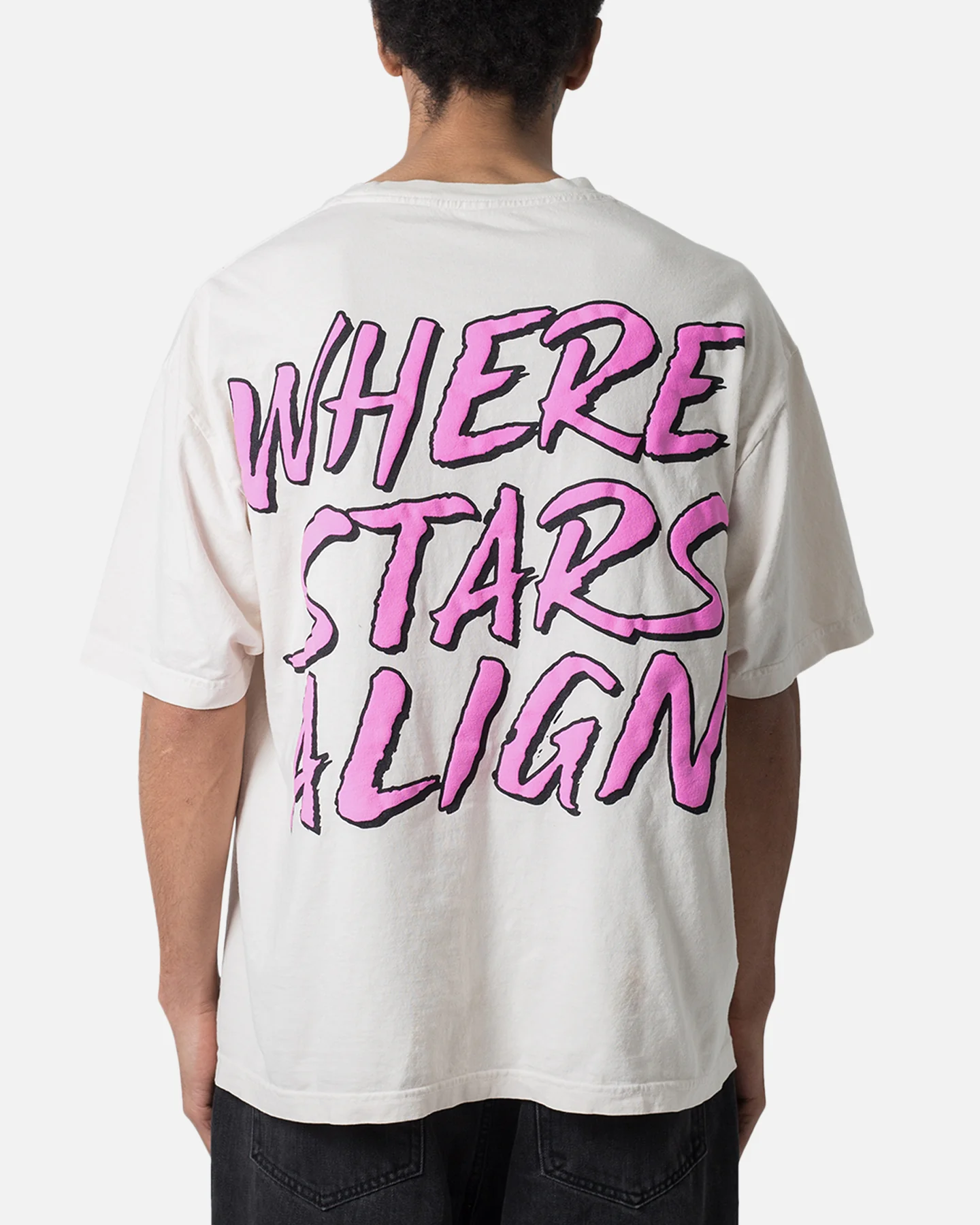 MNML Stars Align T-Shirt Off White - Image 4
