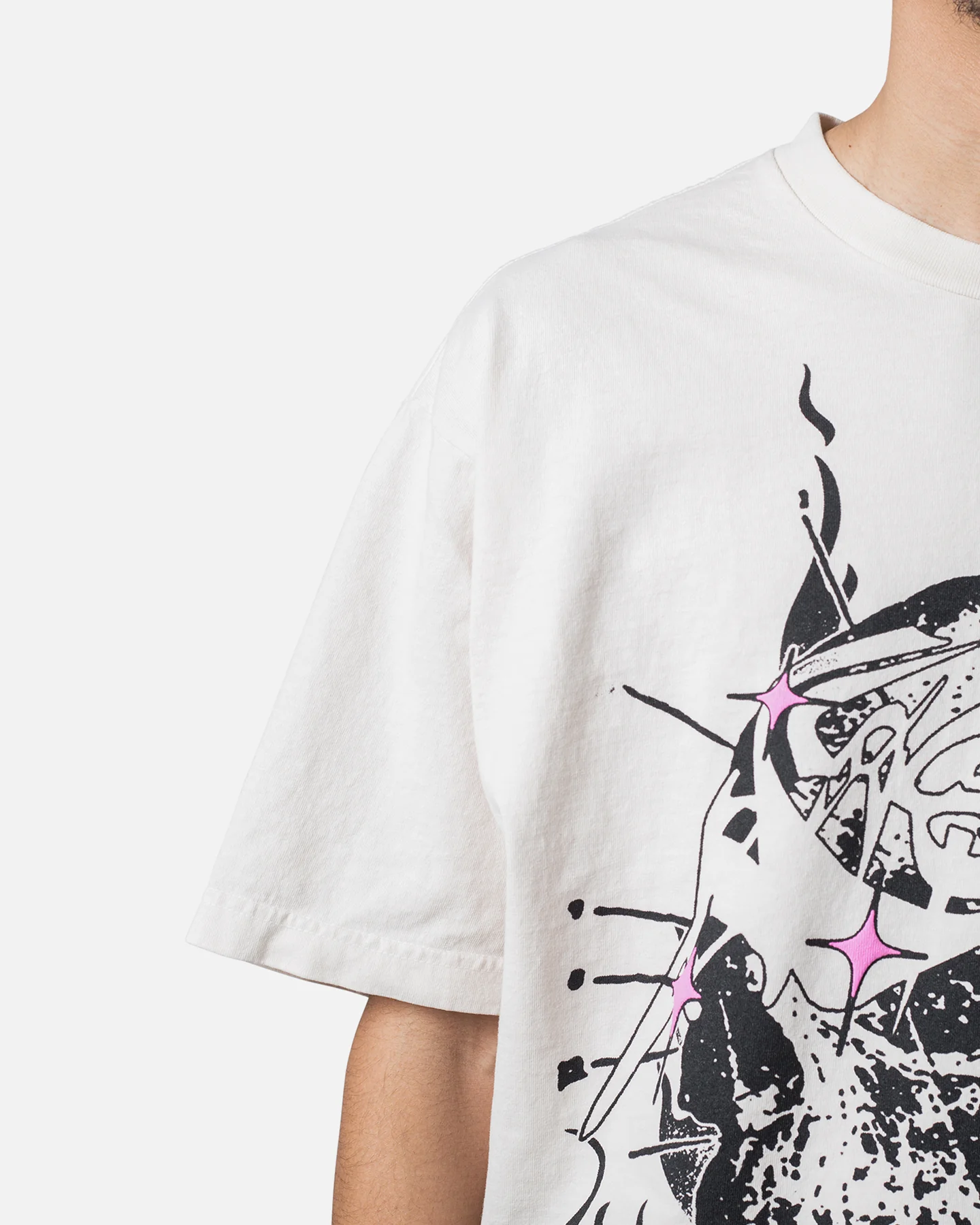MNML Stars Align T-Shirt Off White - Image 7