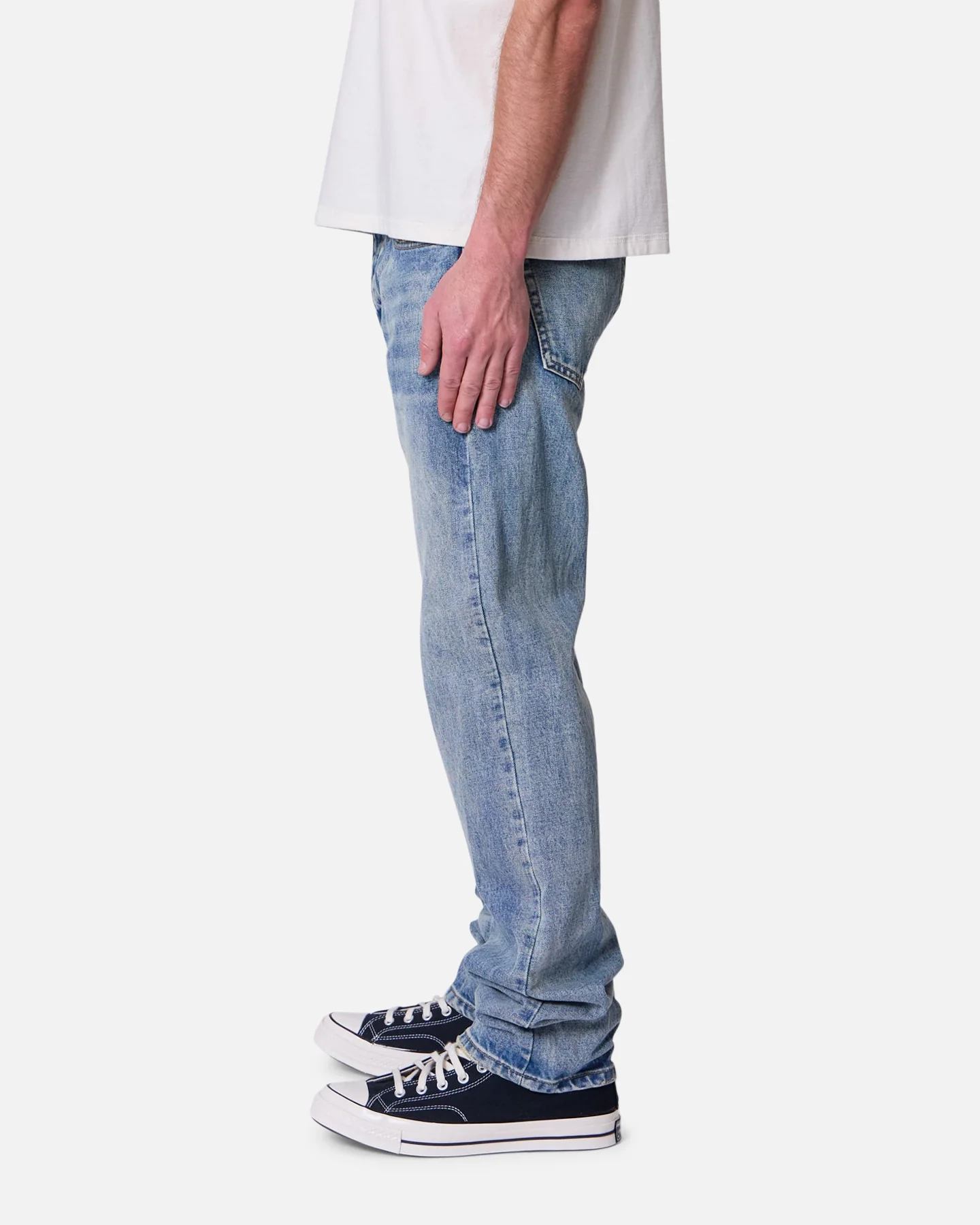MNML Straight Denim Jeans Medium Blue - Image 3