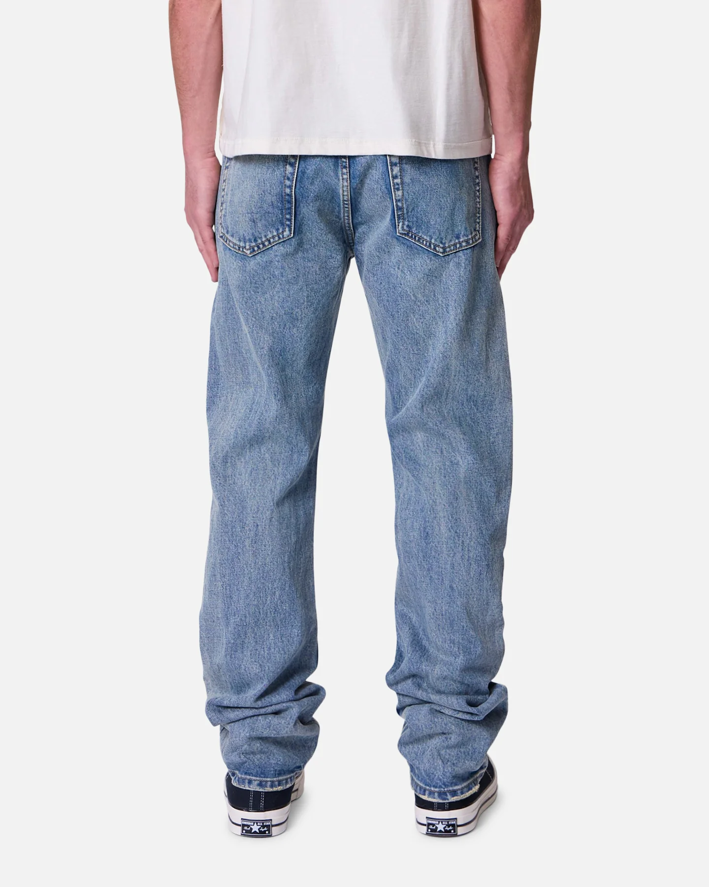 MNML Straight Denim Jeans Medium Blue - Image 4