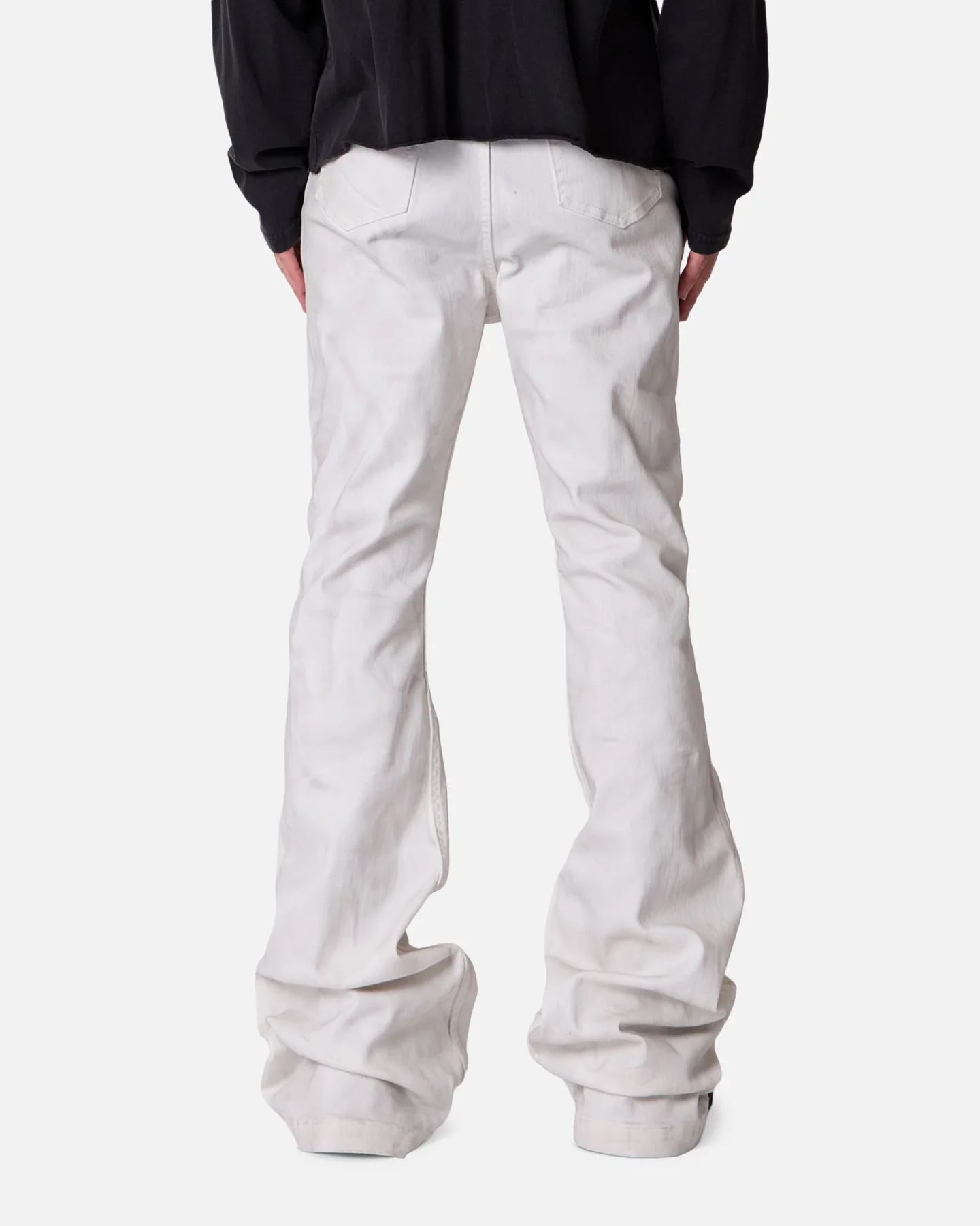 MNML Super Stacked Denim Jeans White - Image 2