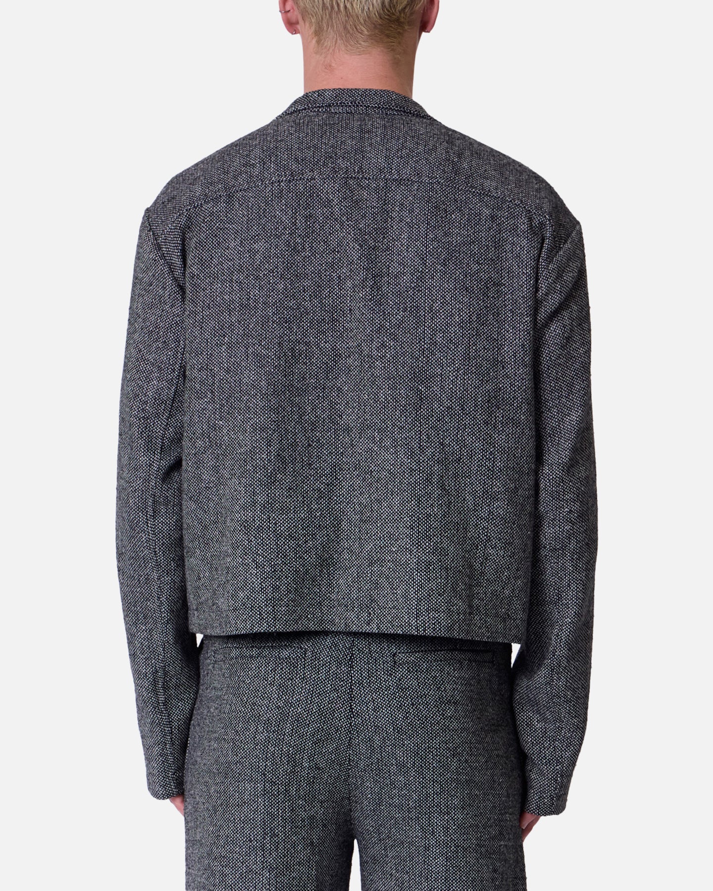 MNML Tweed Mod Jacket Black/Grey - Image 4
