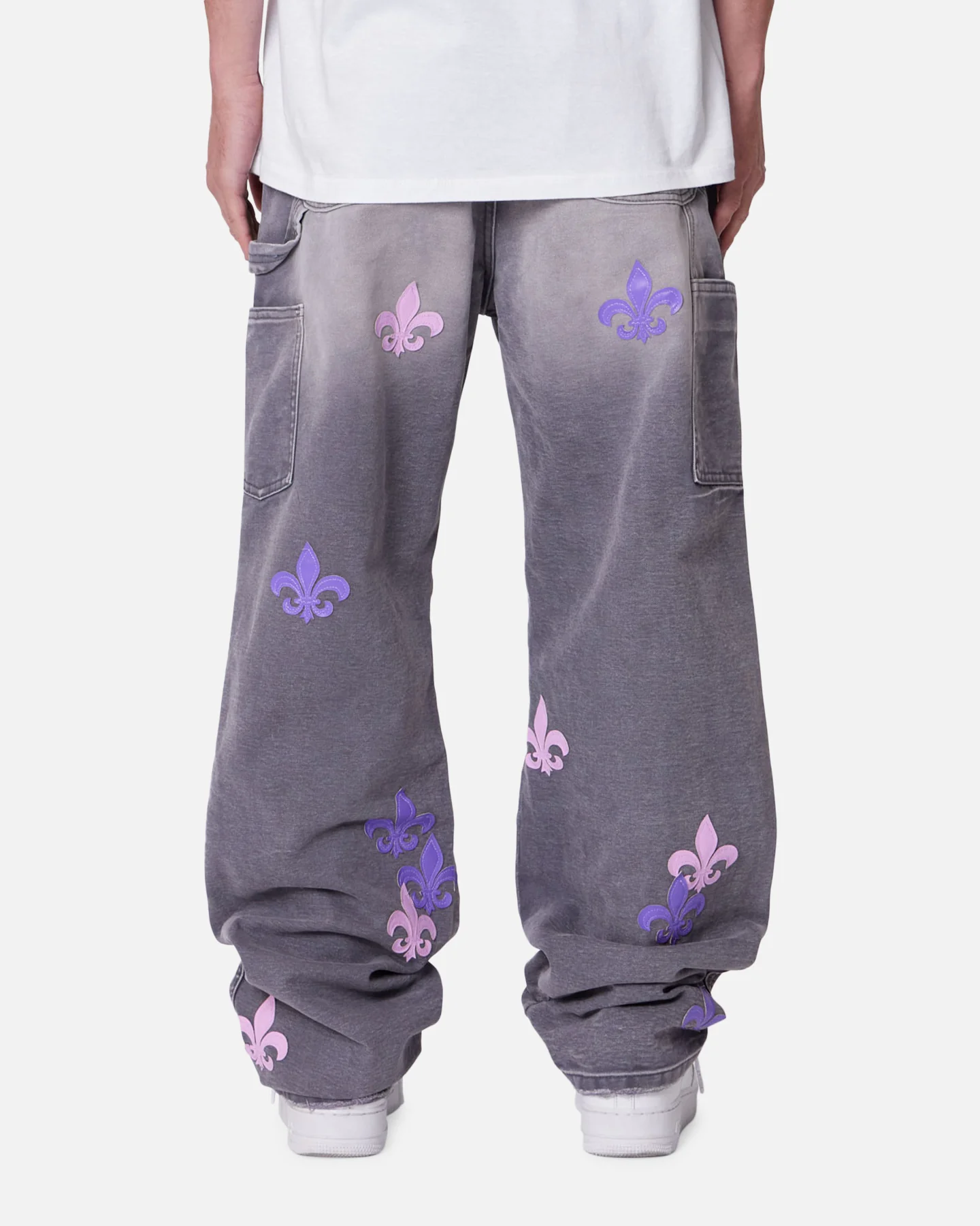 MNML Ultra Baggy Fleur Carpenter Pants Grey - Image 4
