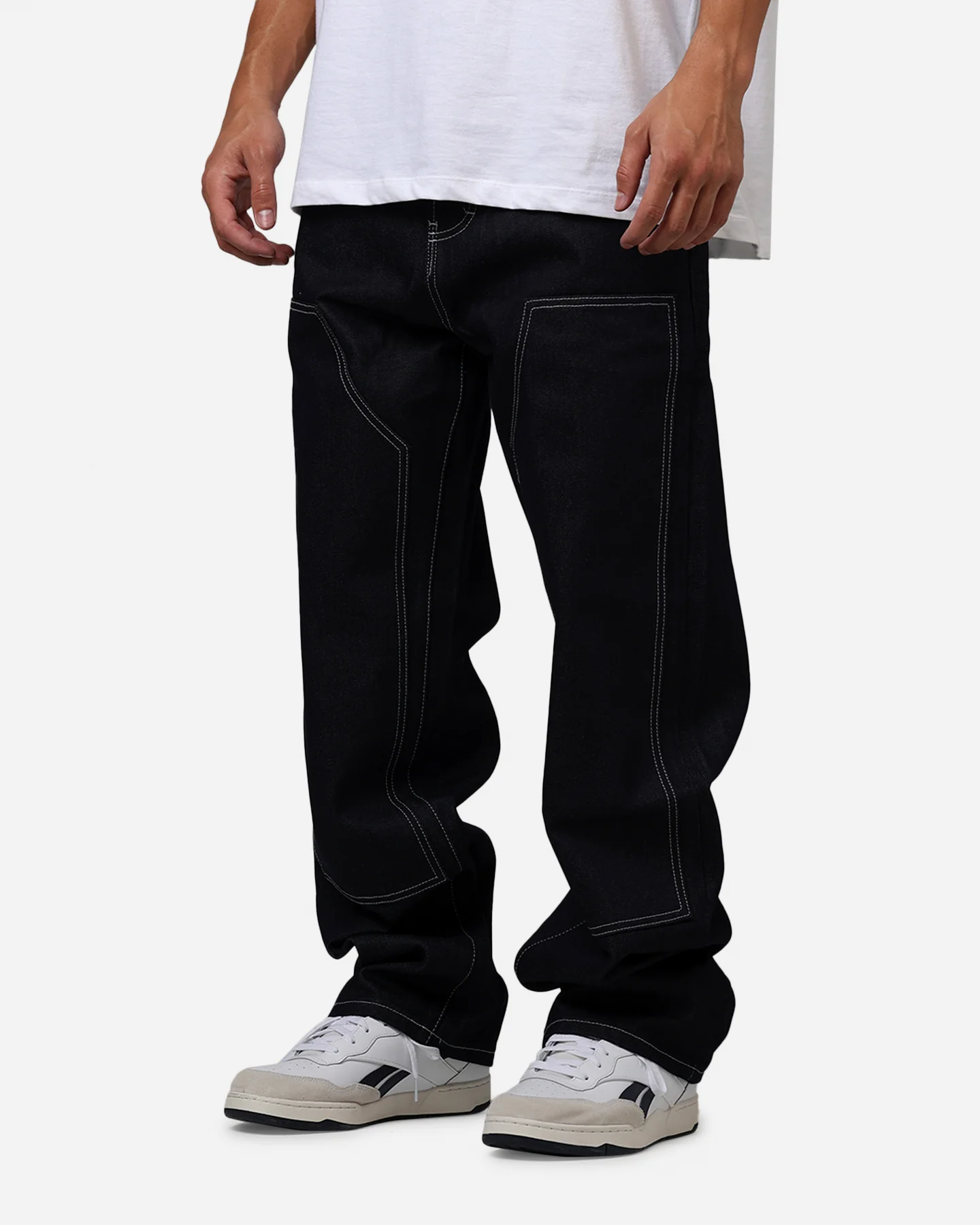 MNML Ultra Baggy "I'm Raw" Denim Jeans Blue - Image 4