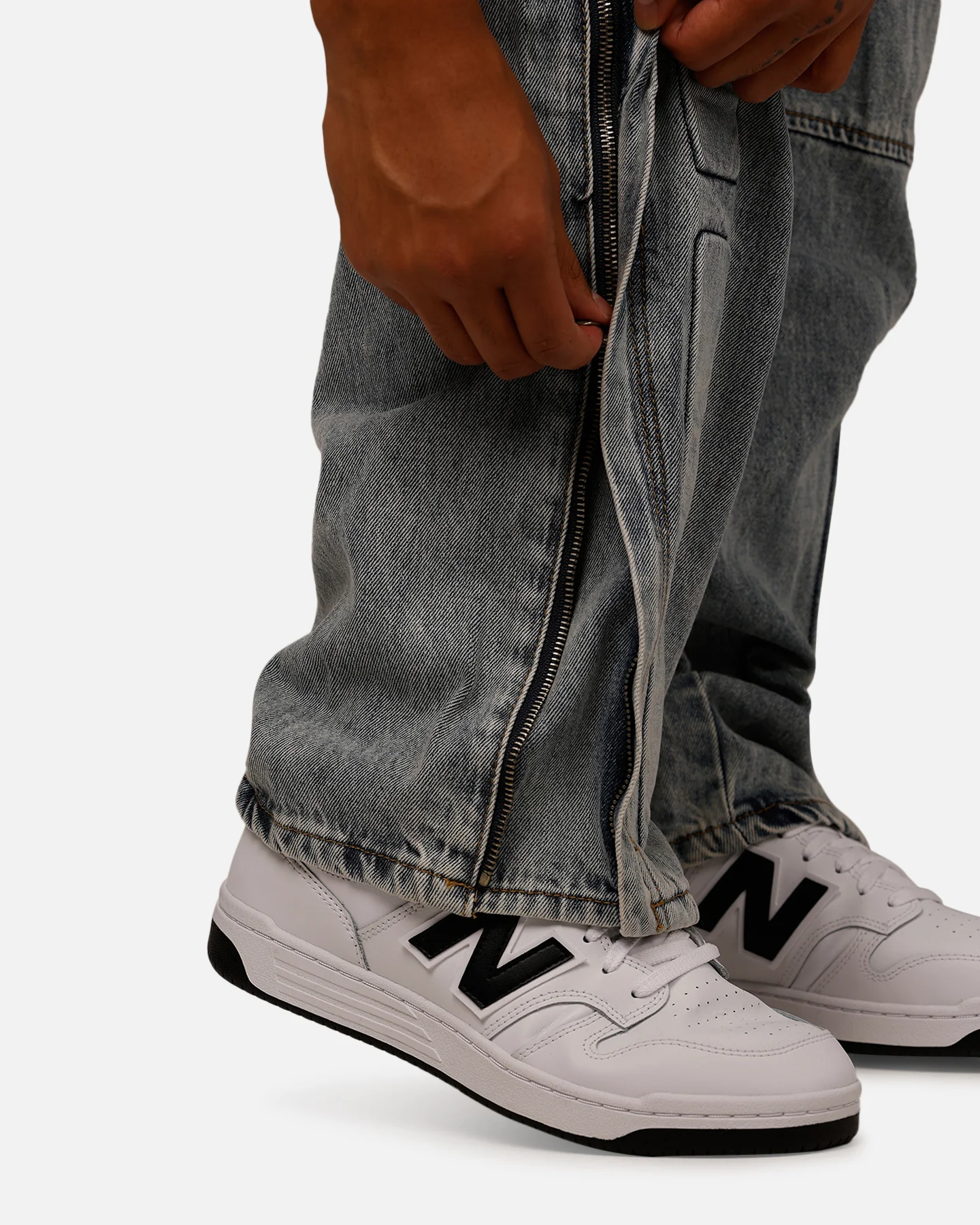 MNML Ultra Baggy Padded Denim Pants Blue - Image 8