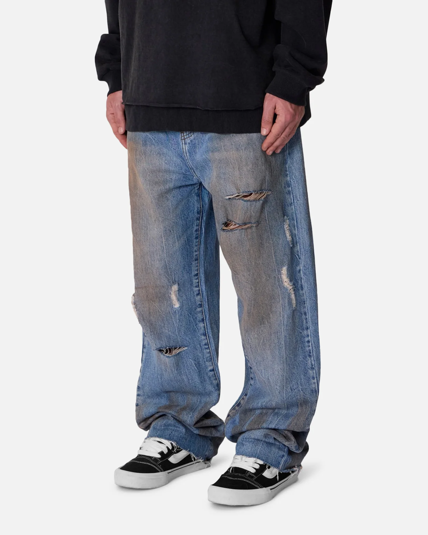 MNML Ultra Baggy Run Over Denim Jeans Blue - Image 2