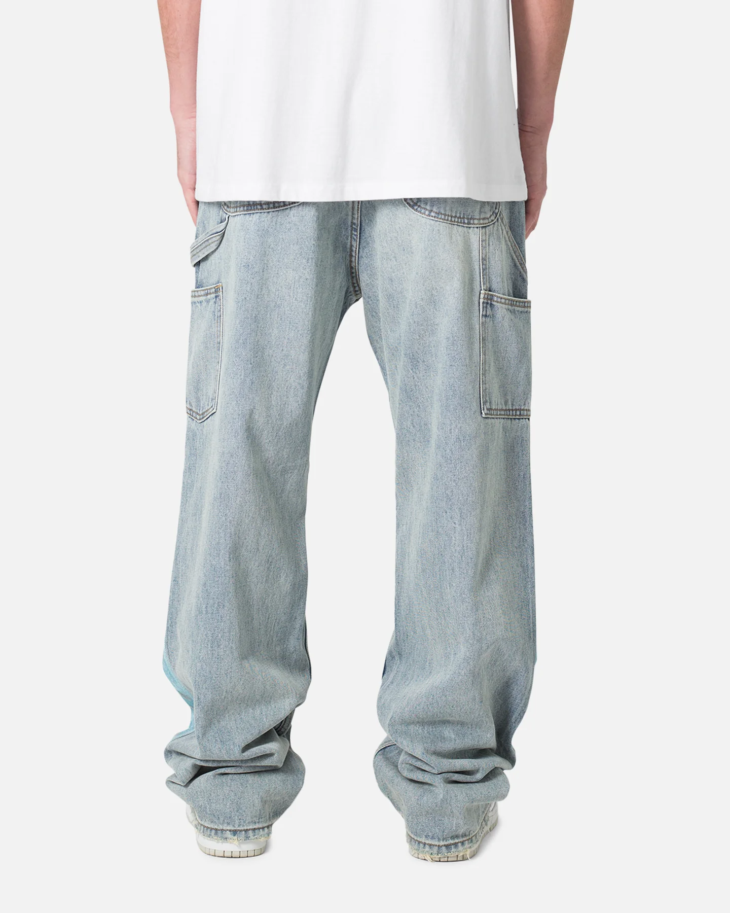 MNML Ultra Baggy Side Panel Denim Jeans Blue - Image 4
