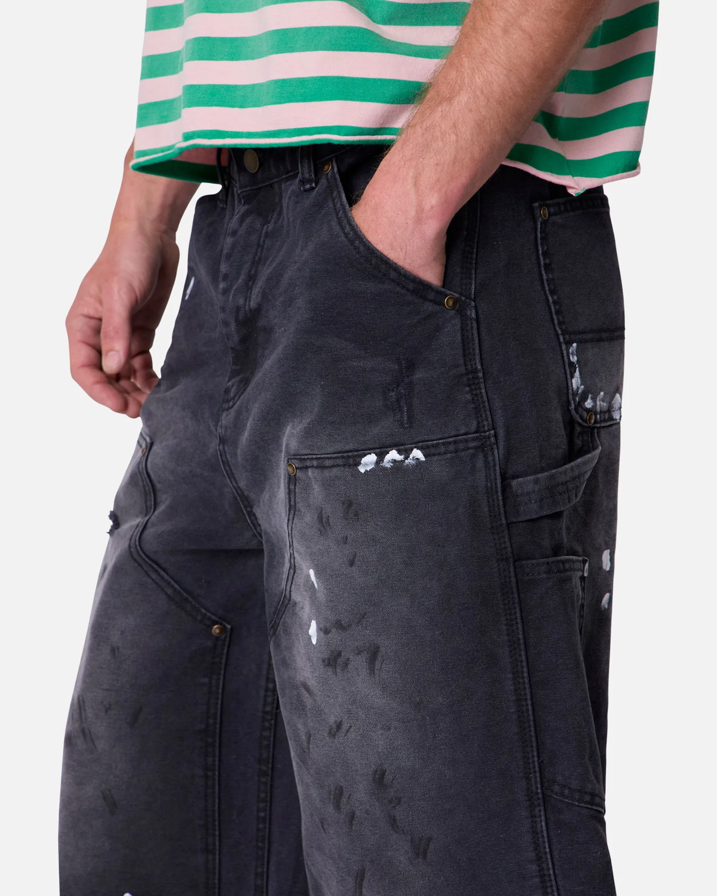 MNML Ultra Baggy Work Shorts Black - Image 7