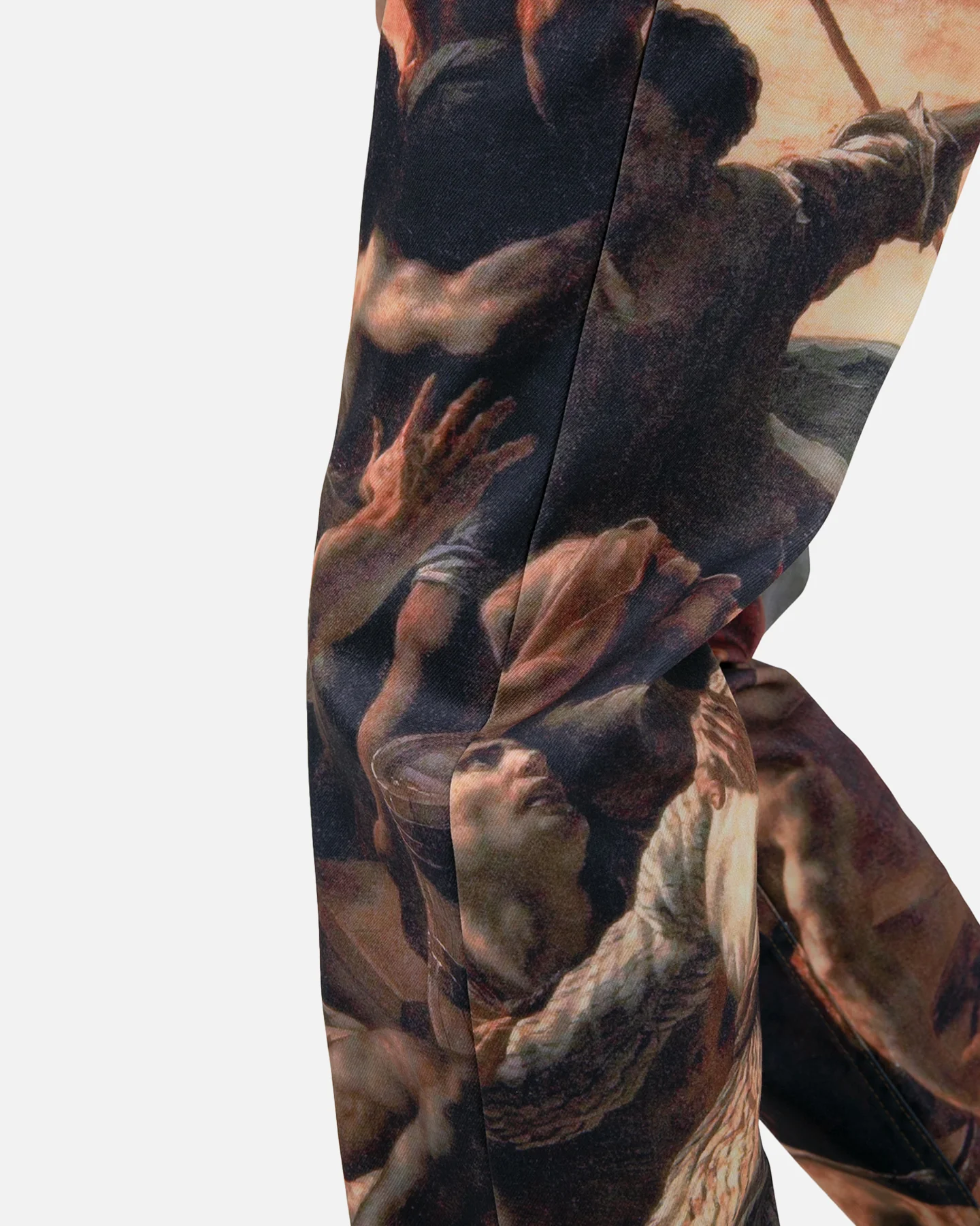 MNML V350 Art Baggy Denim Jeans Multi Coloured - Image 7