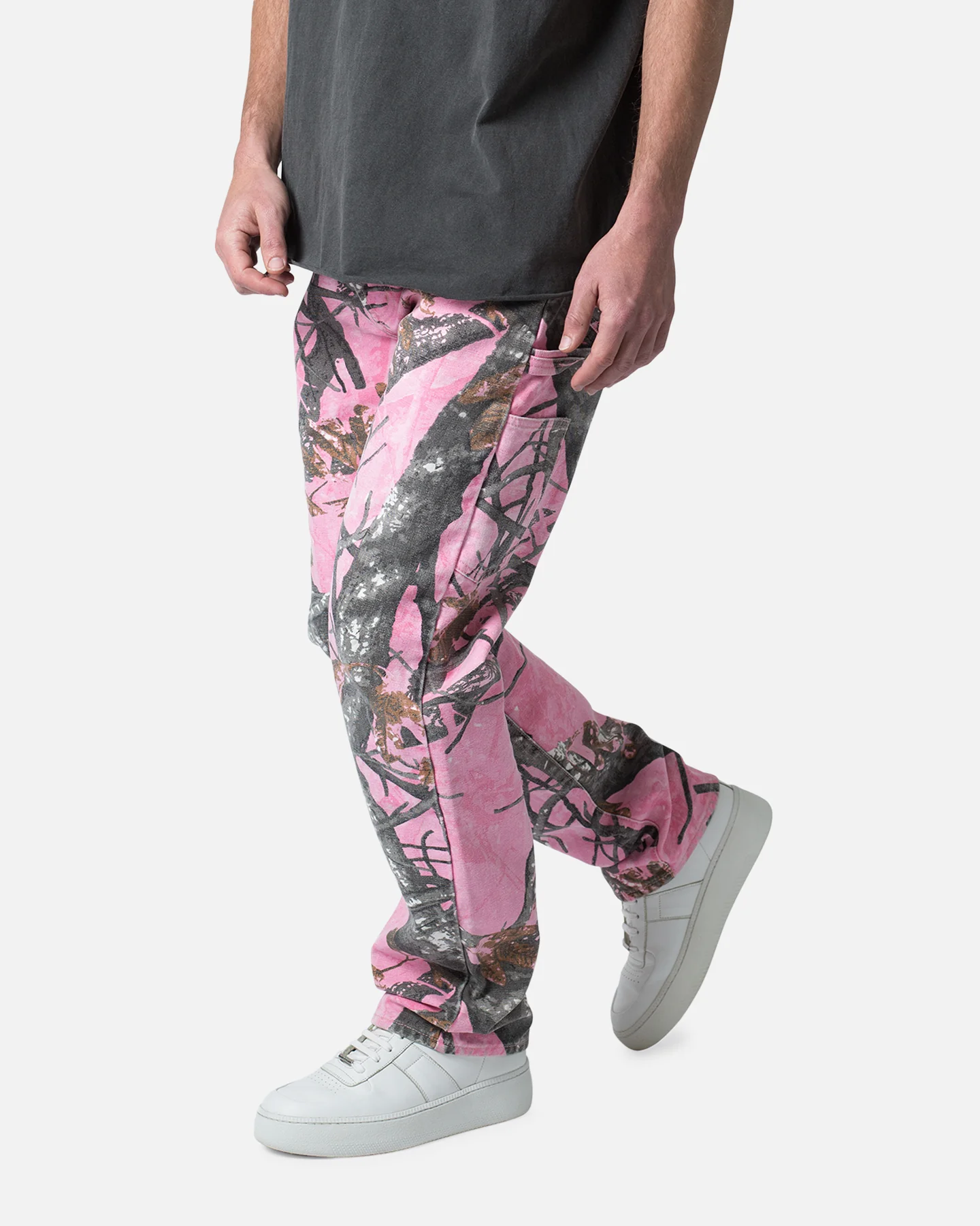 MNML V603 Camo Carpenter Pants Pink - Image 5