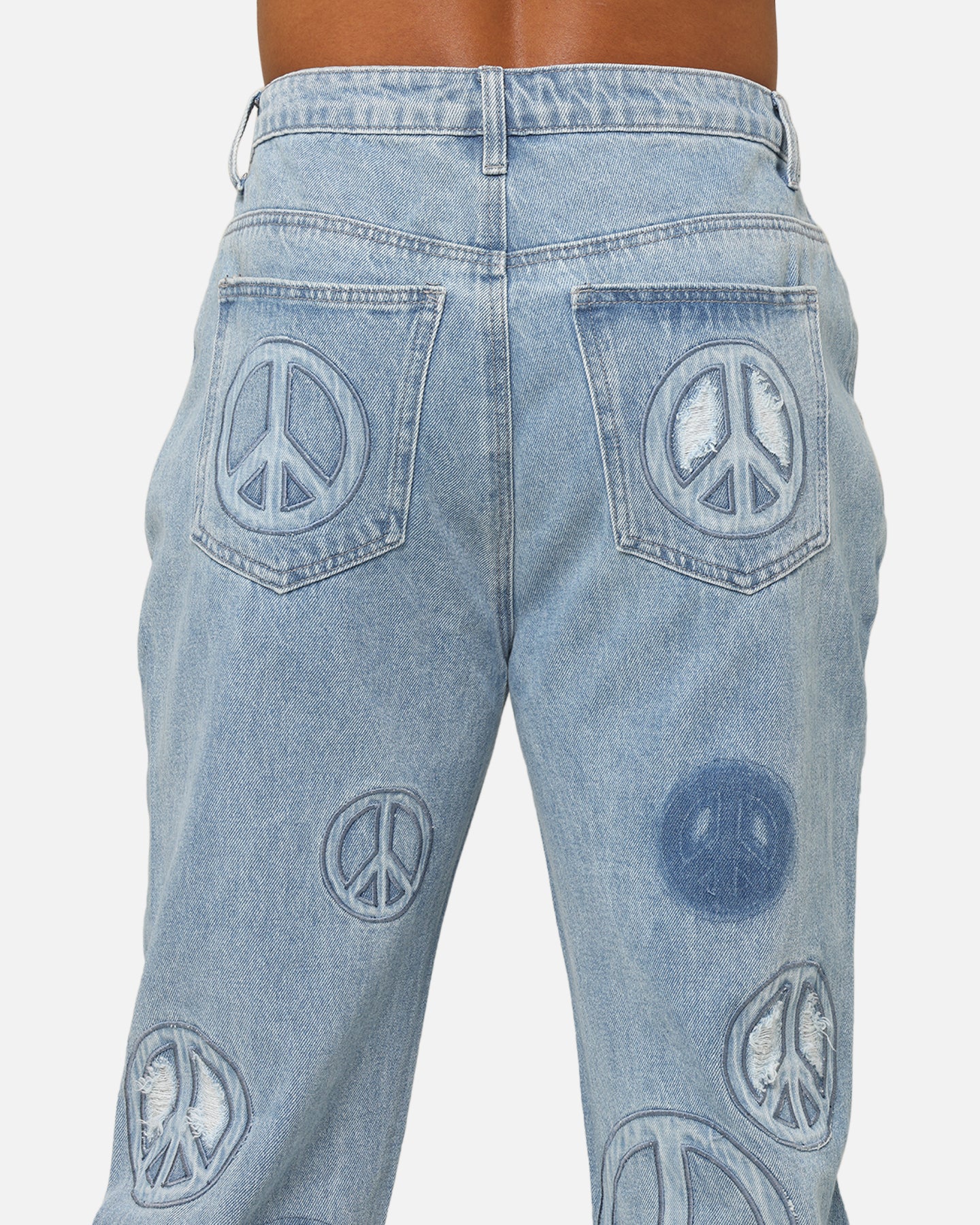 MNML V723 Peace By Peace Denim Jeans Blue - Image 8
